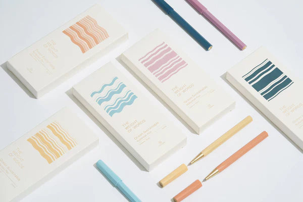 YStudio Glamour Evolve - Ocean Sustainable Rollerball Pen - Sea Indigo