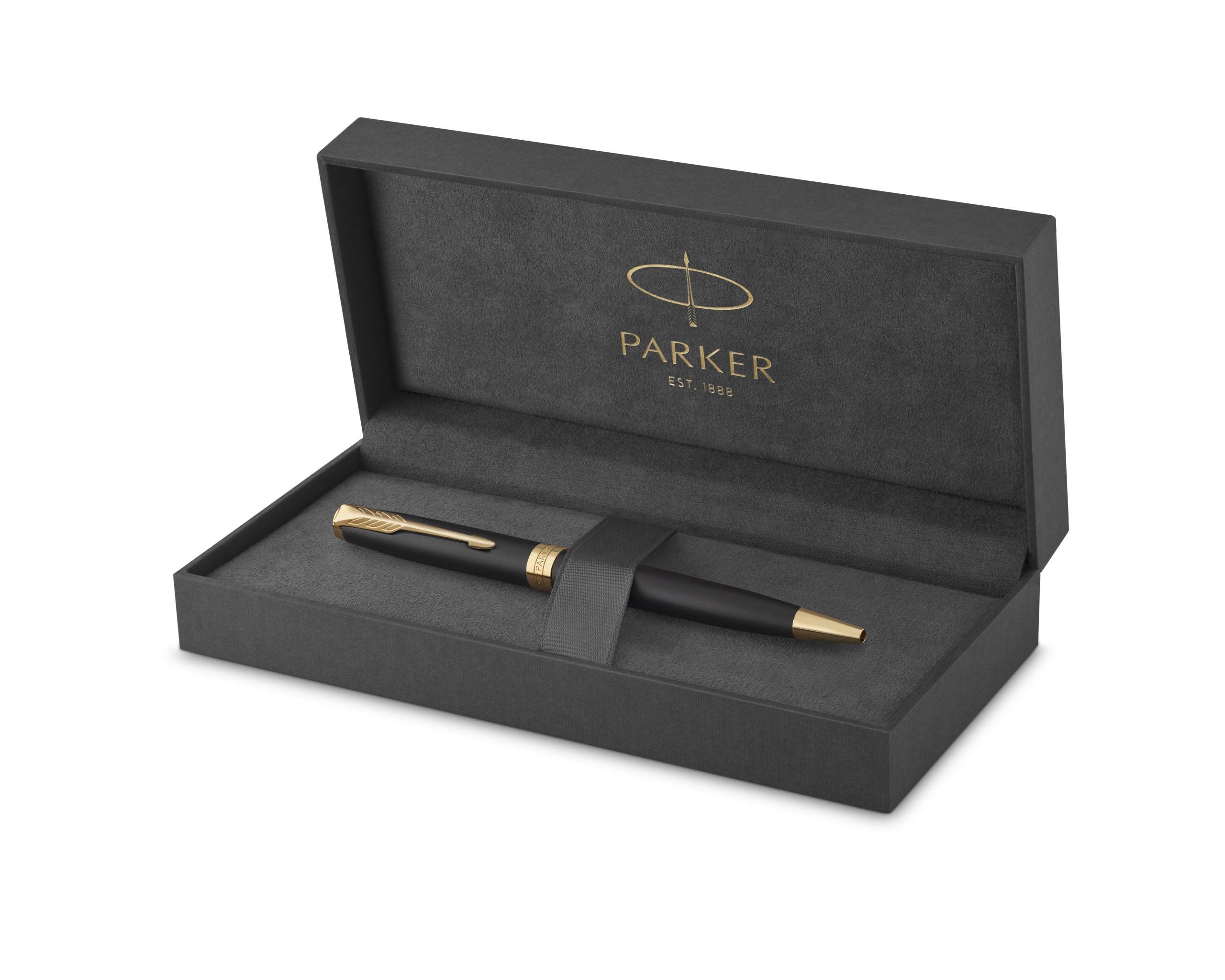 Parker Sonnet Matte Black Ballpoint Pen with Gold Trim