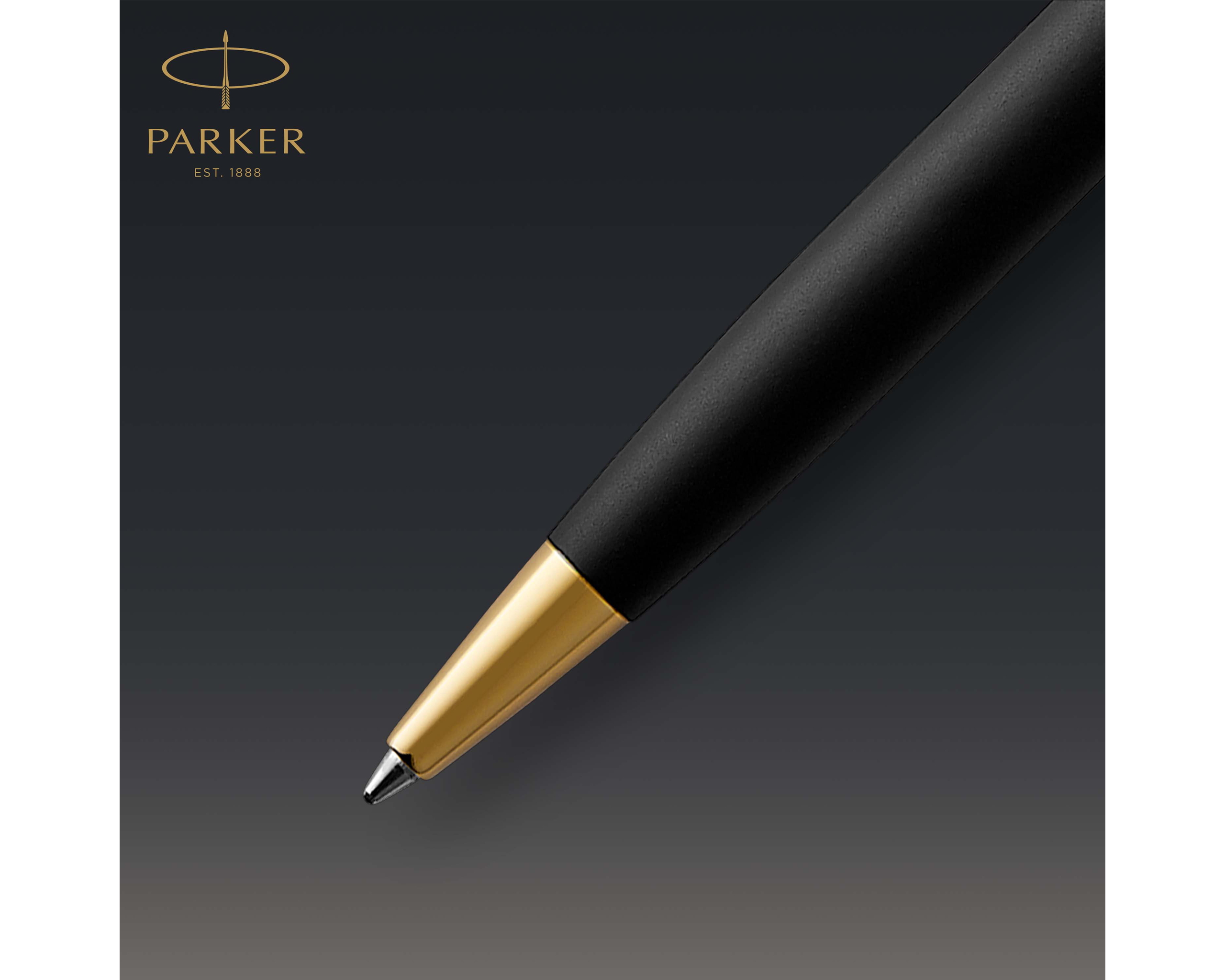 Parker Sonnet Matte Black Ballpoint Pen with Gold Trim