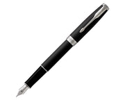 Parker Sonnet Matte Black Fountain Pen with Chrome Trim