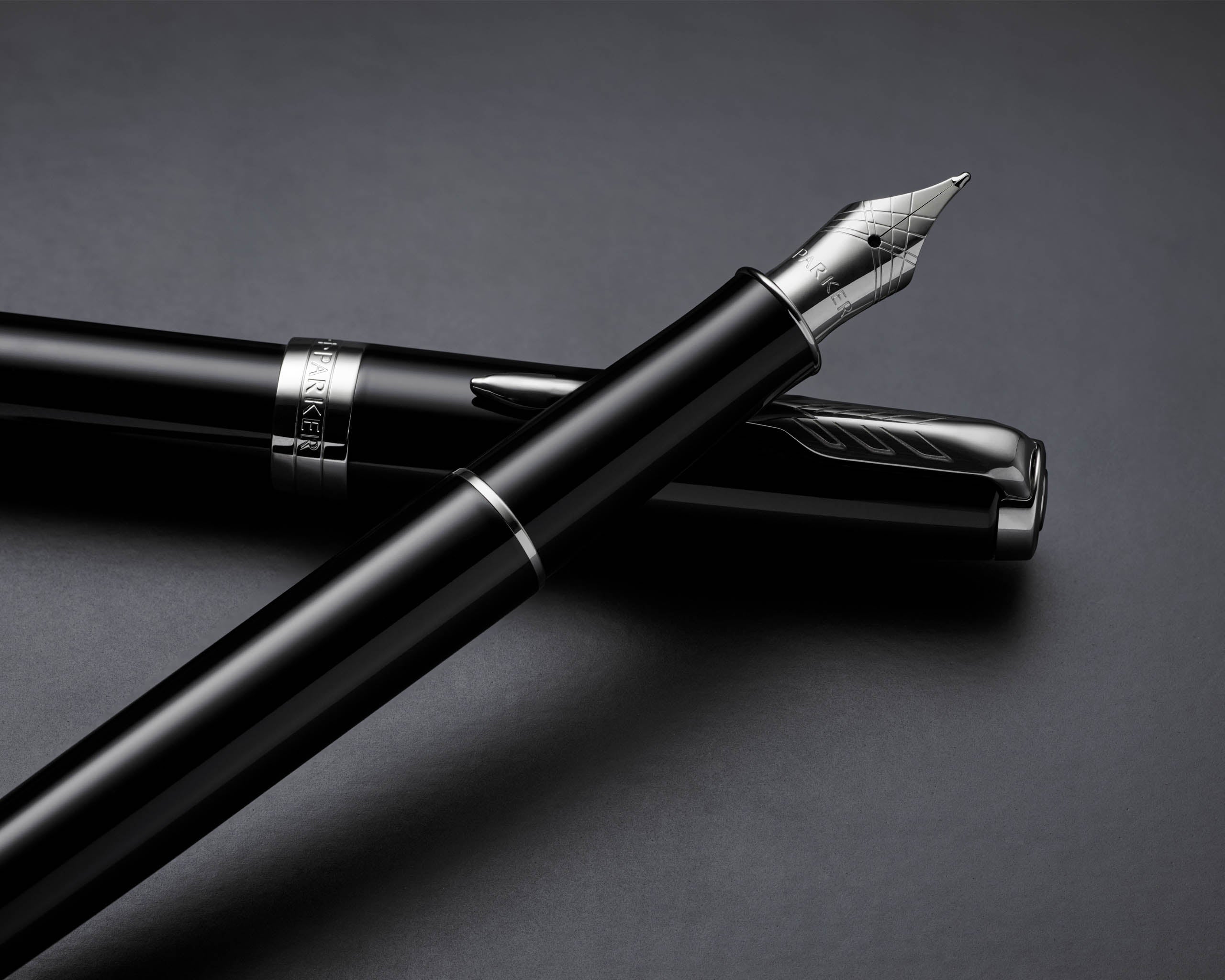 Parker Sonnet Matte Black Fountain Pen with Chrome Trim
