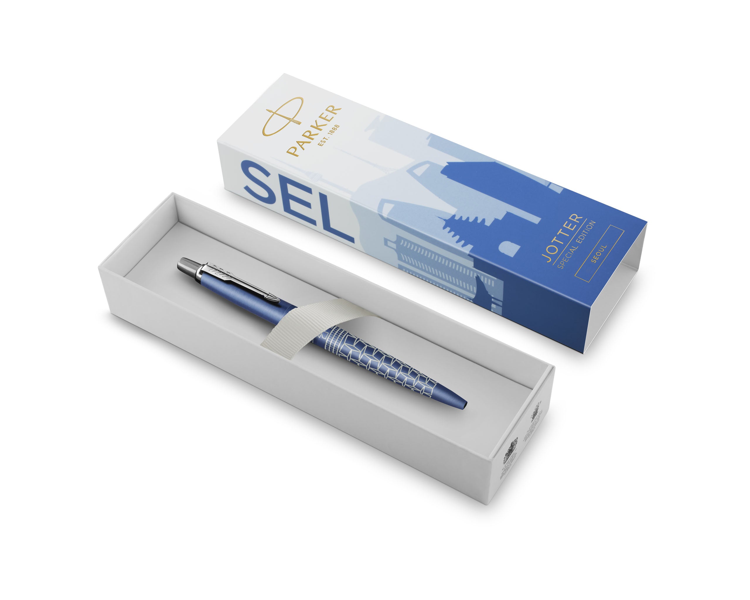 Parker Jotter Global Icon Ballpoint Pen - Seoul Blue (Special Edition)