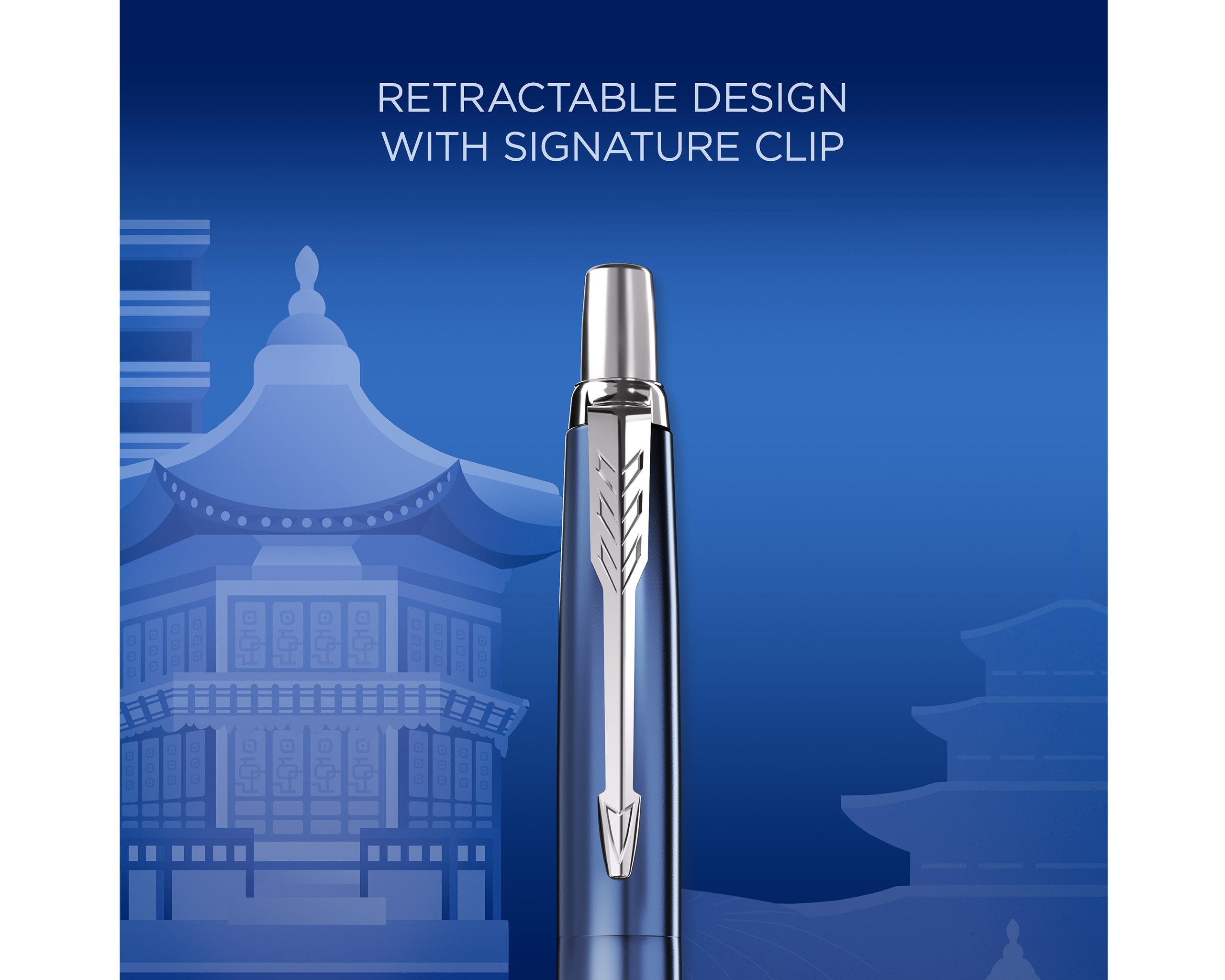 Parker Jotter Global Icon Ballpoint Pen - Seoul Blue (Special Edition)