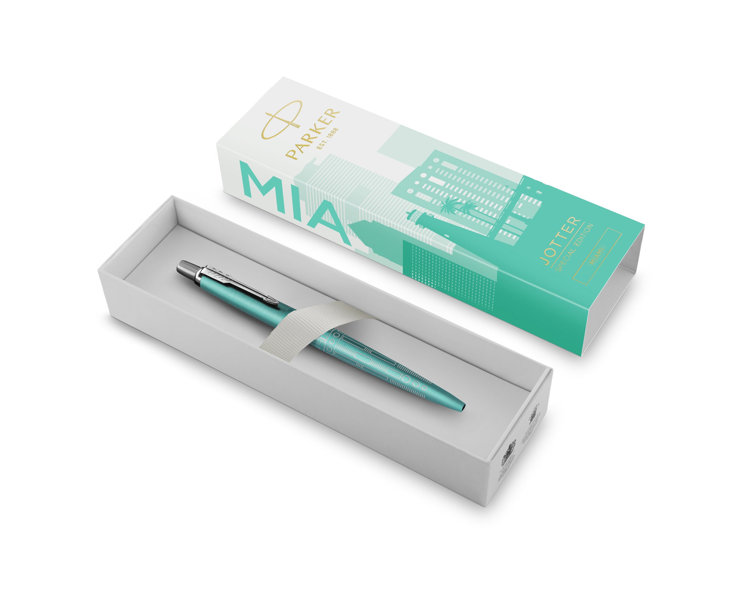 Parker Jotter Global Icons Ballpoint Pen - Miami Turquoise (Special Edition)