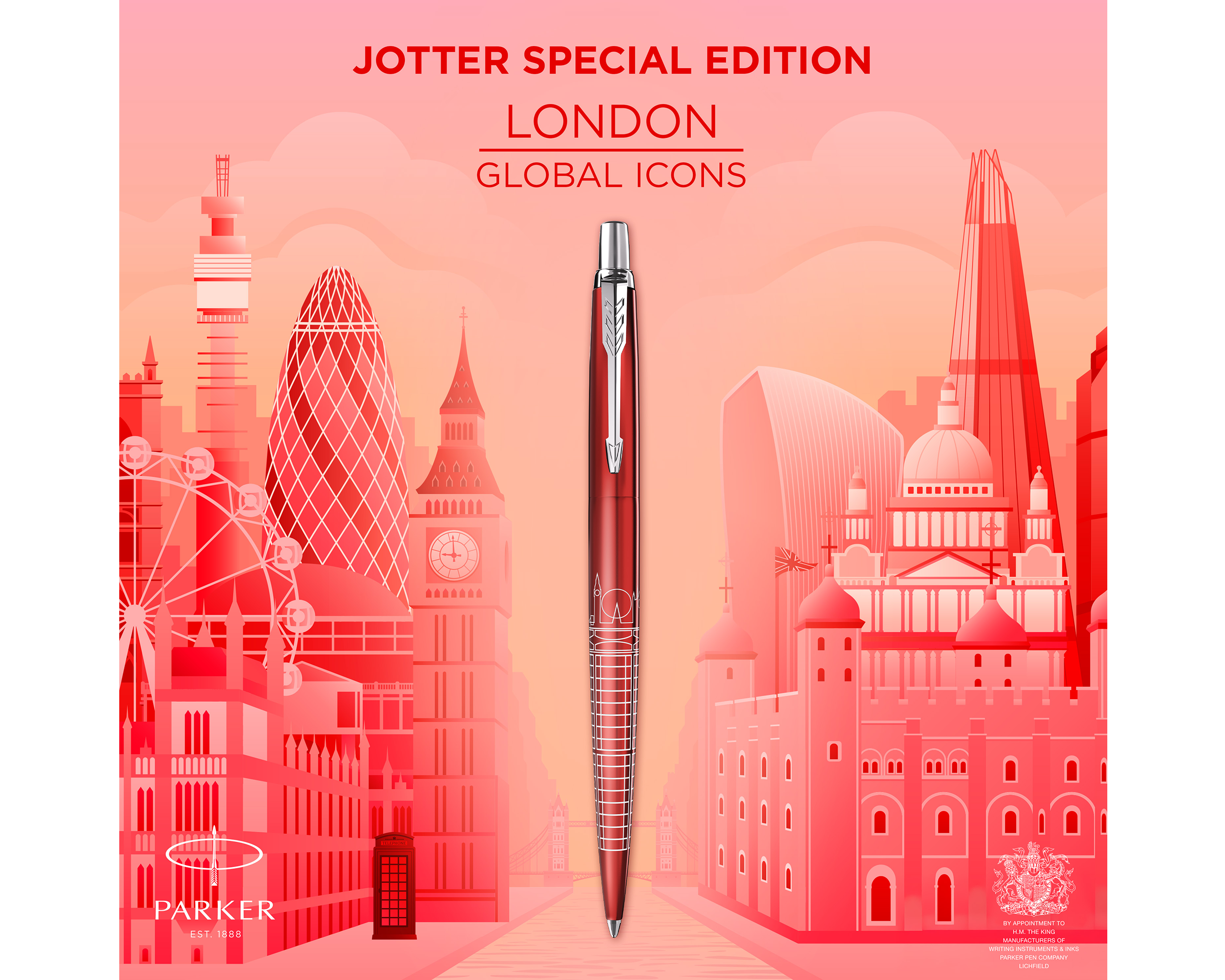 Parker Jotter Global Icons Ballpoint Pen - London Red (Special Edition)