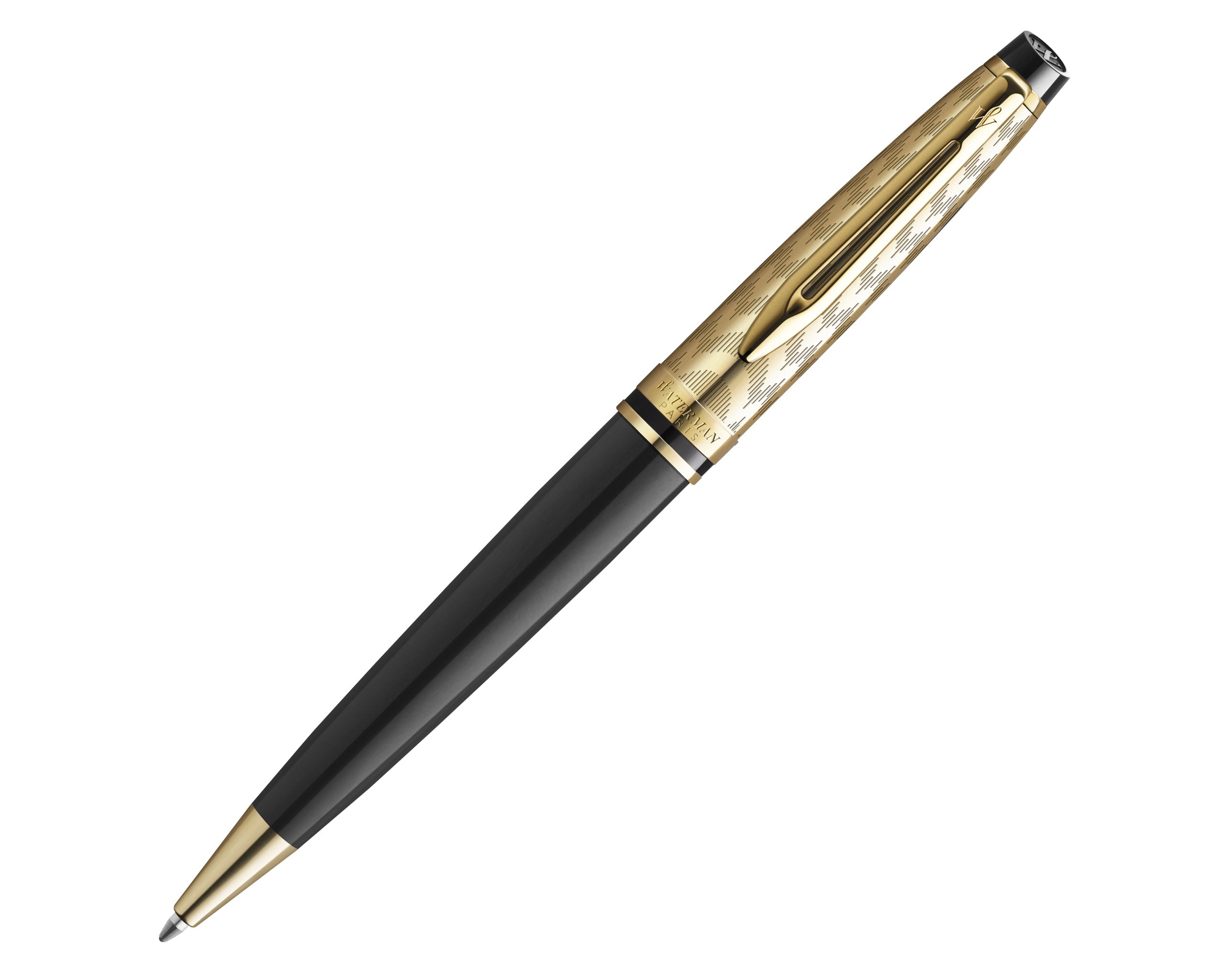 Waterman Expert Opera Deluxe Black S.E. Ballpoint Pen with Gold Trim