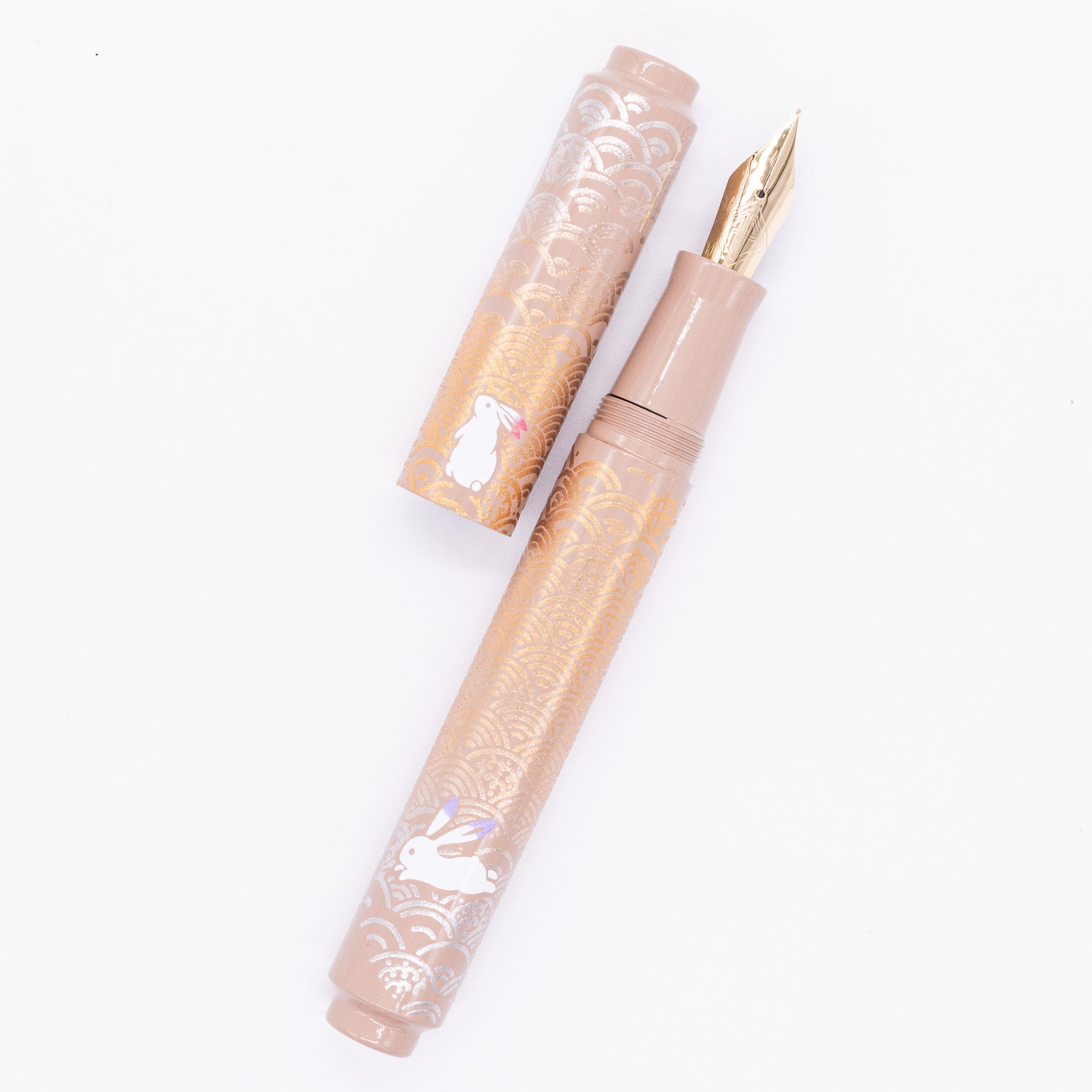 AP Limited Editions Sakura Lacquer Art Fountain Pen - Rabbits in a Summer Garden