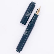 AP Limited Editions Sakura Lacquer Art Fountain Pen - Snowflakes Blue