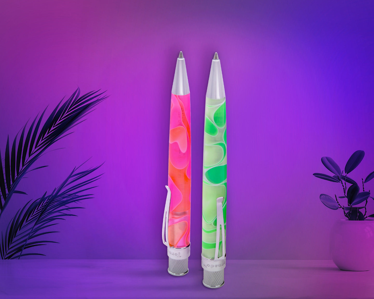 Retro51 Cosmic Swirl Green & White Acrylic Tornado™ Rollerball Pen