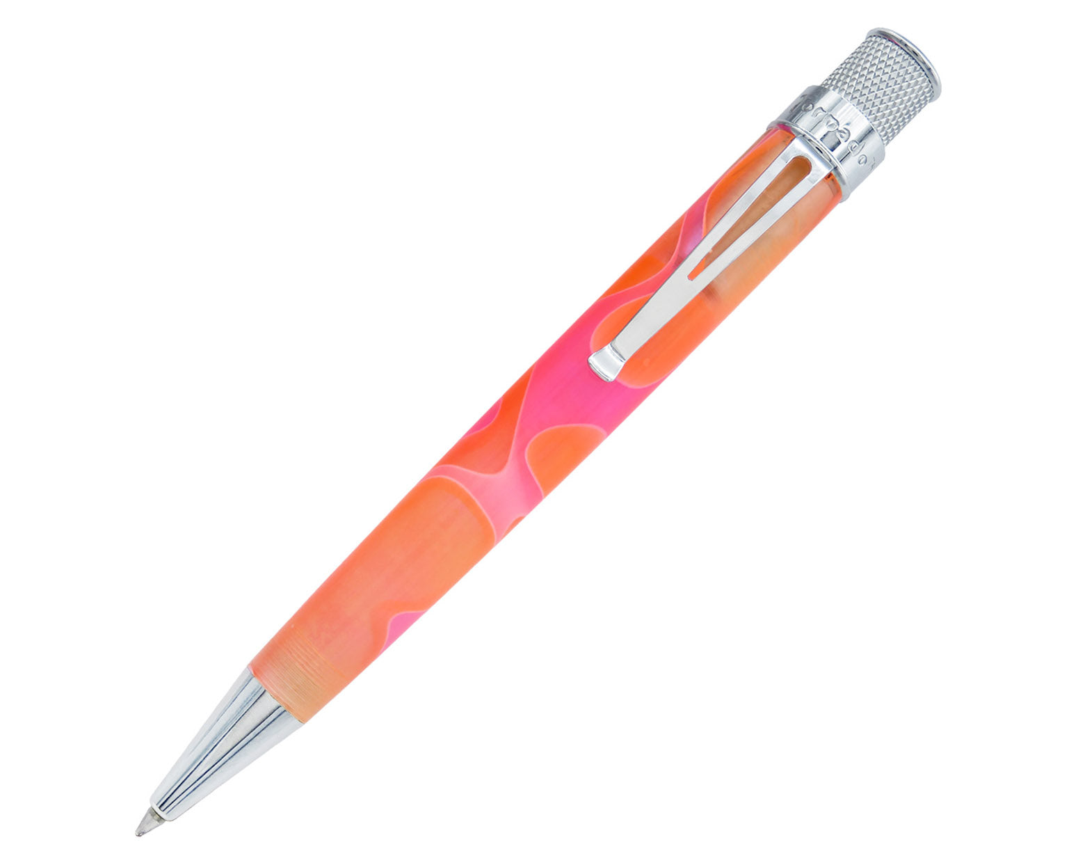 Retro51 Cosmic Swirl Pink & Orange Acrylic Tornado™ Rollerball Pen