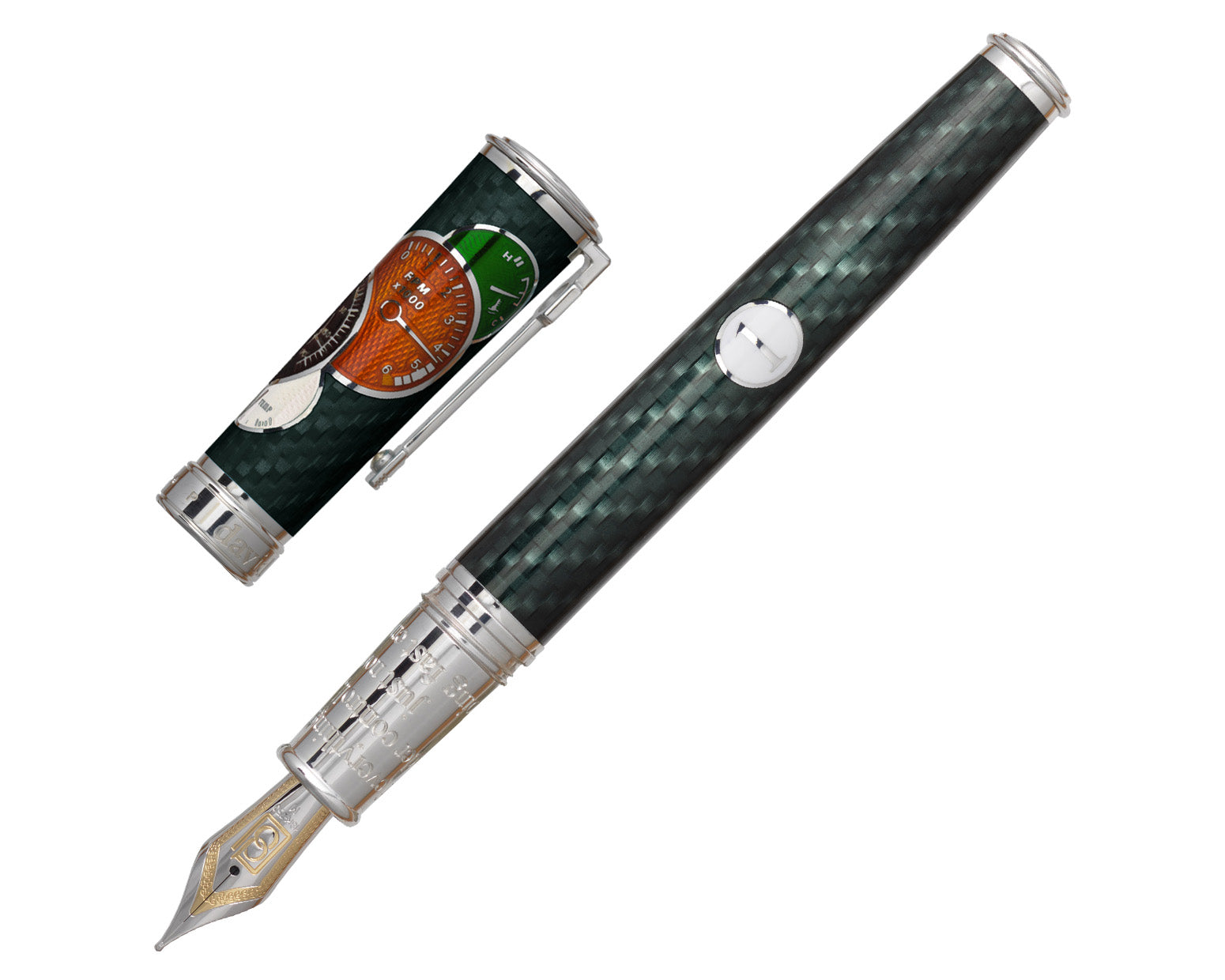 David Oscarson Take it to the Limit Fountain Pen - Carbon Black (Multi-colored) and Carbon Black