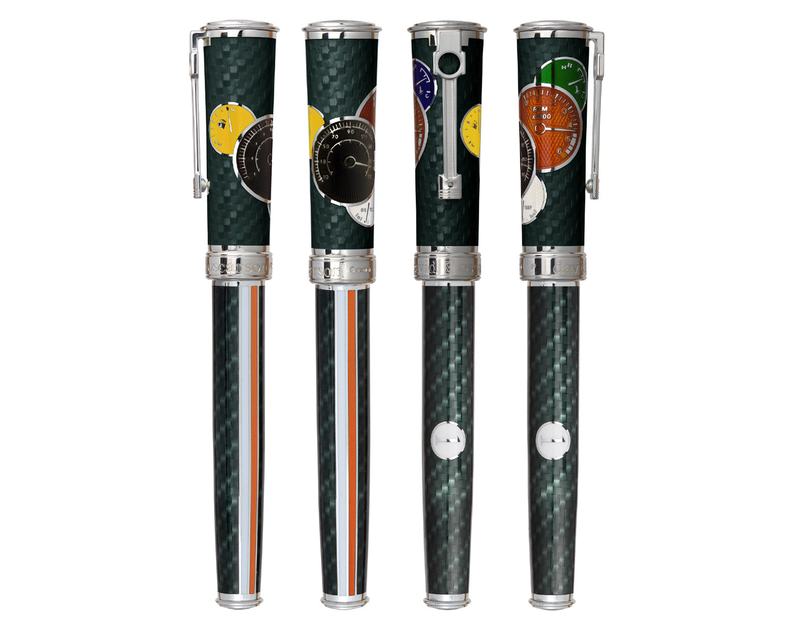 David Oscarson Take it to the Limit Fountain Pen - Carbon Black (Multi-colored) and Carbon Black