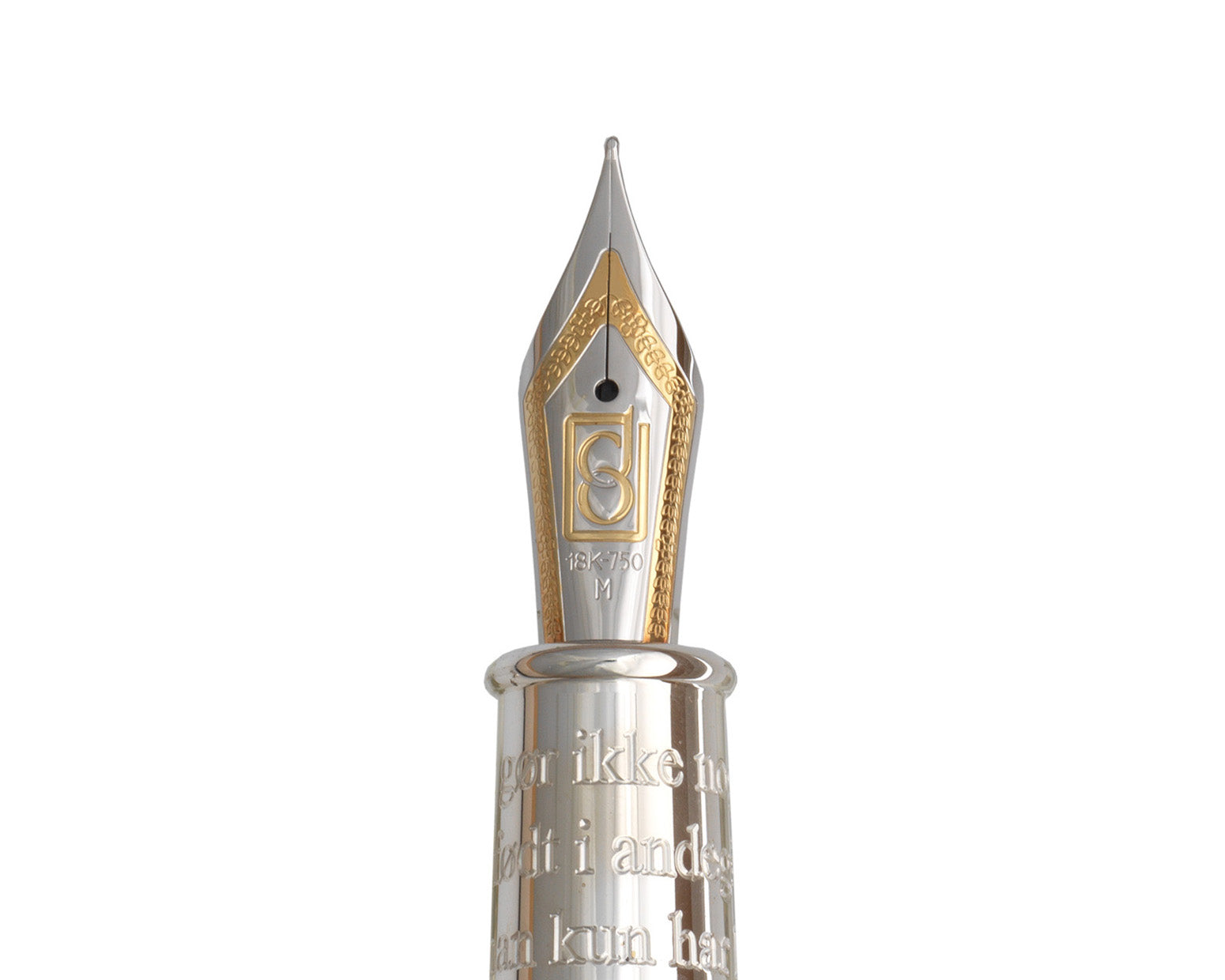 David Oscarson Hans Christian Andersen Fountain Pen - Translucent Mossy Black, Ruby Red and White