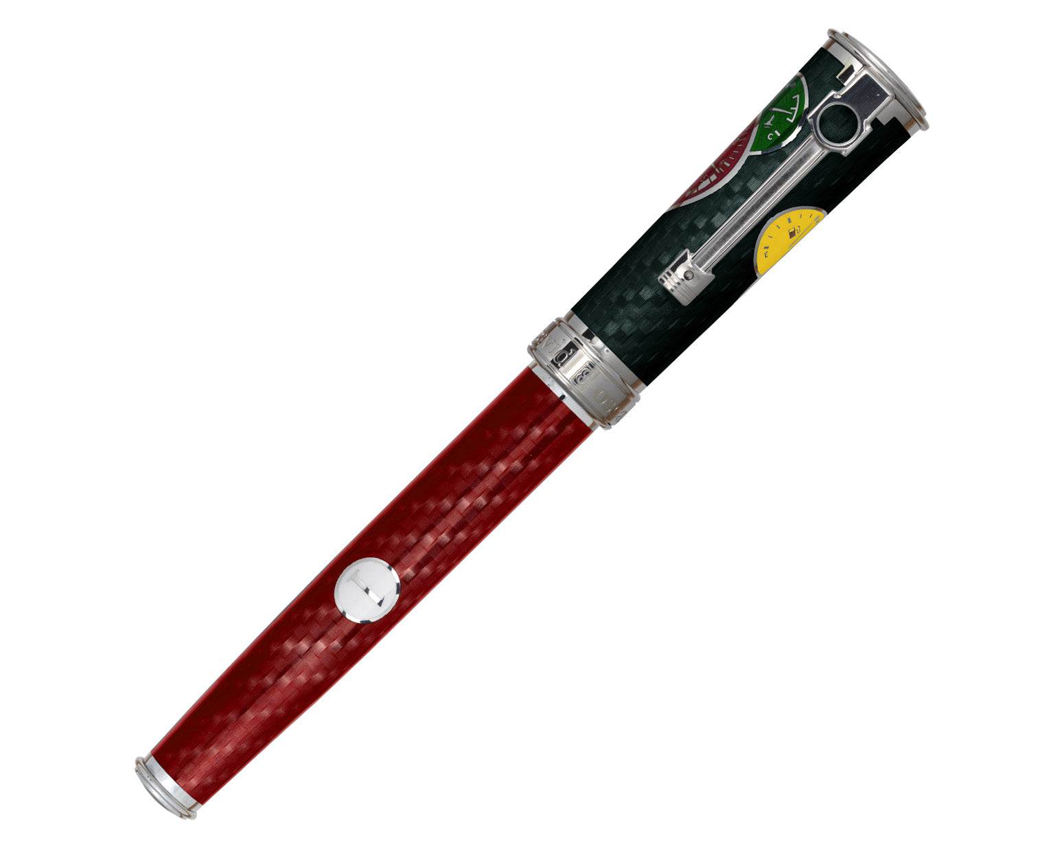 David Oscarson Take it to the Limit Fountain Pen - Carbon Black and Fire Red