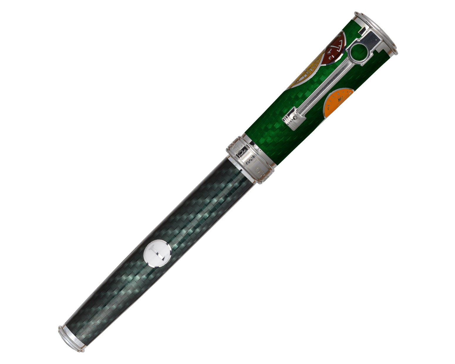 David Oscarson Take it to the Limit Fountain Pen - British Racing Green and Carbon Black