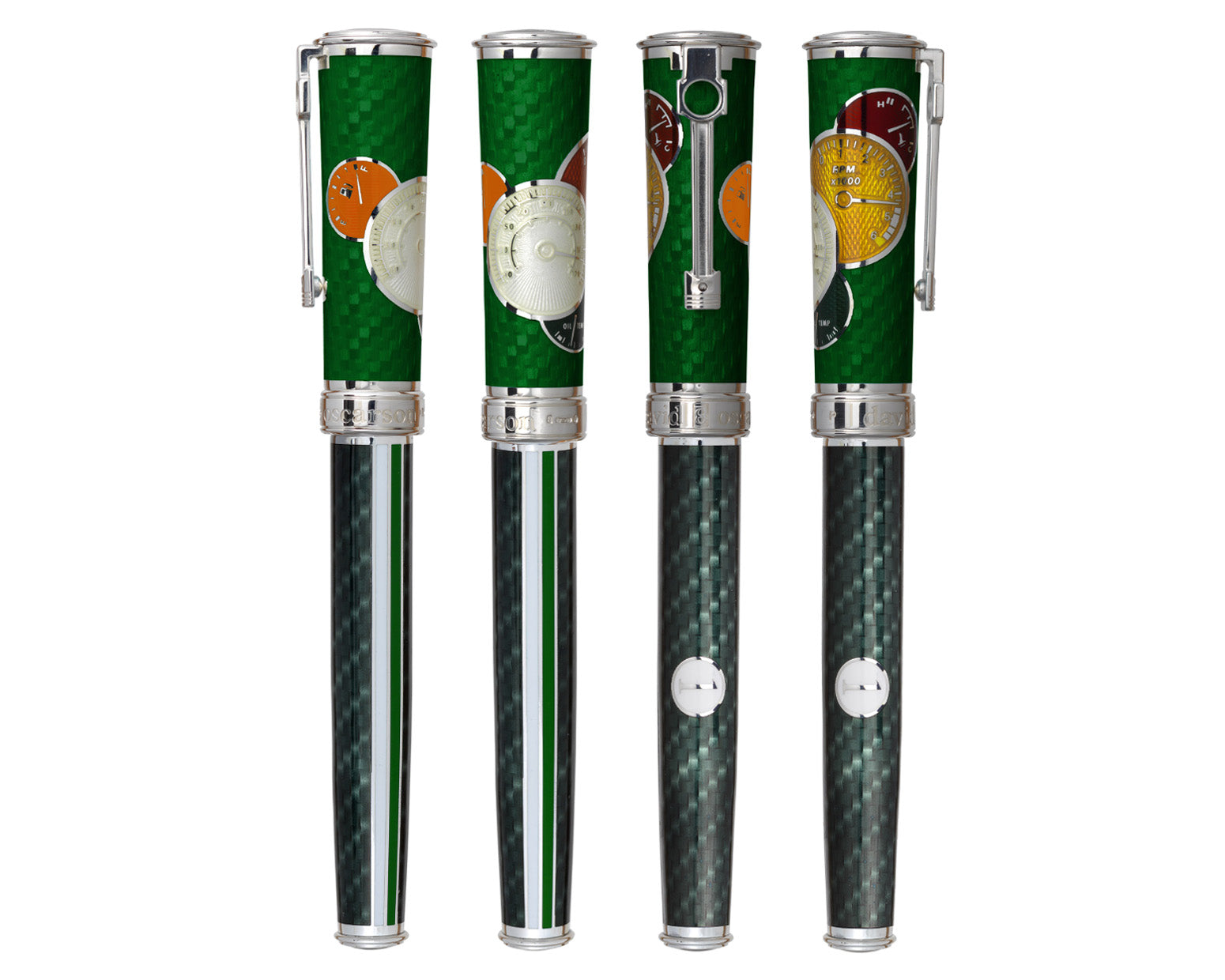 David Oscarson Take it to the Limit Fountain Pen - British Racing Green and Carbon Black