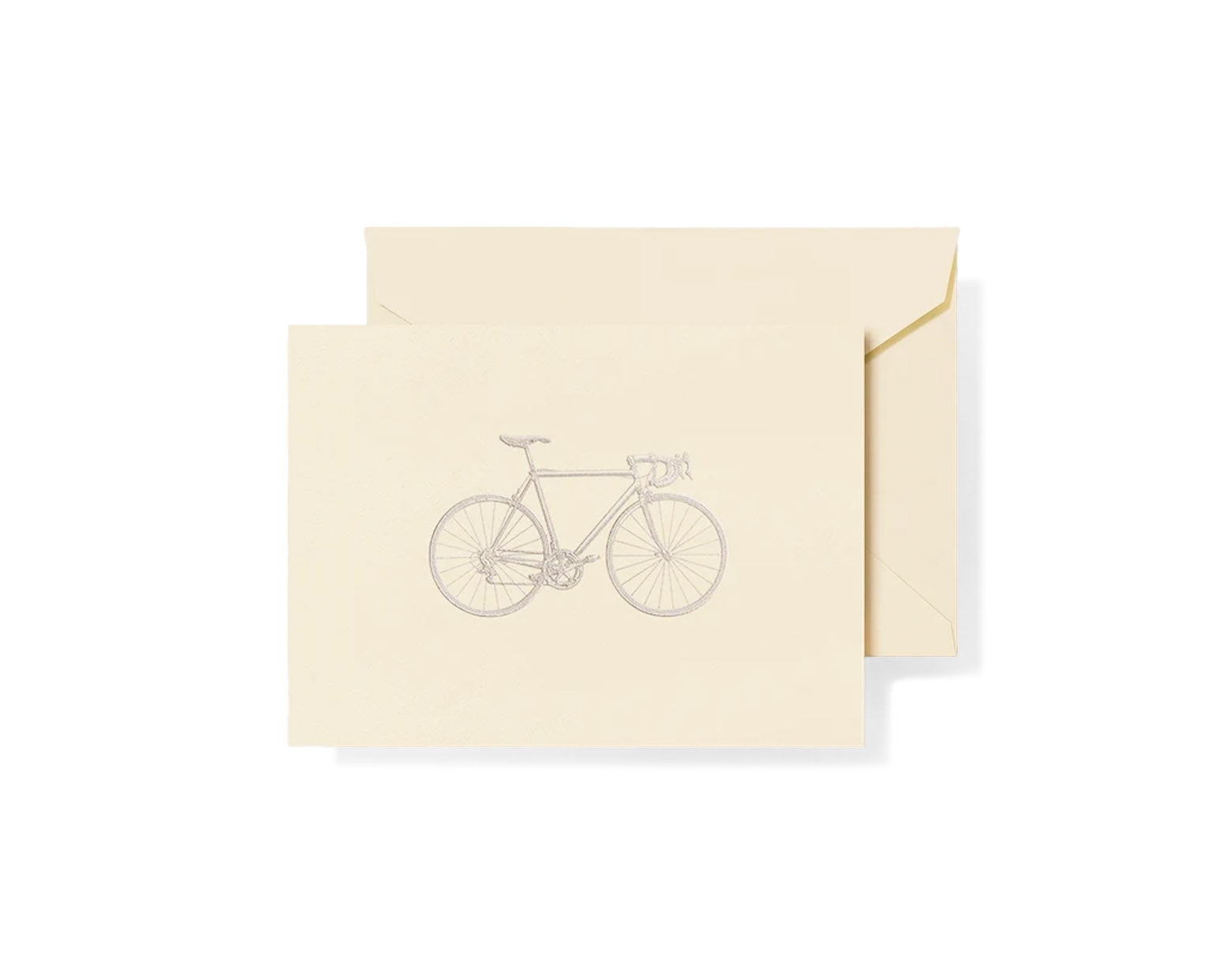 Crane Engraved Racing Bike Notes Set, Ecru - 10 Pack