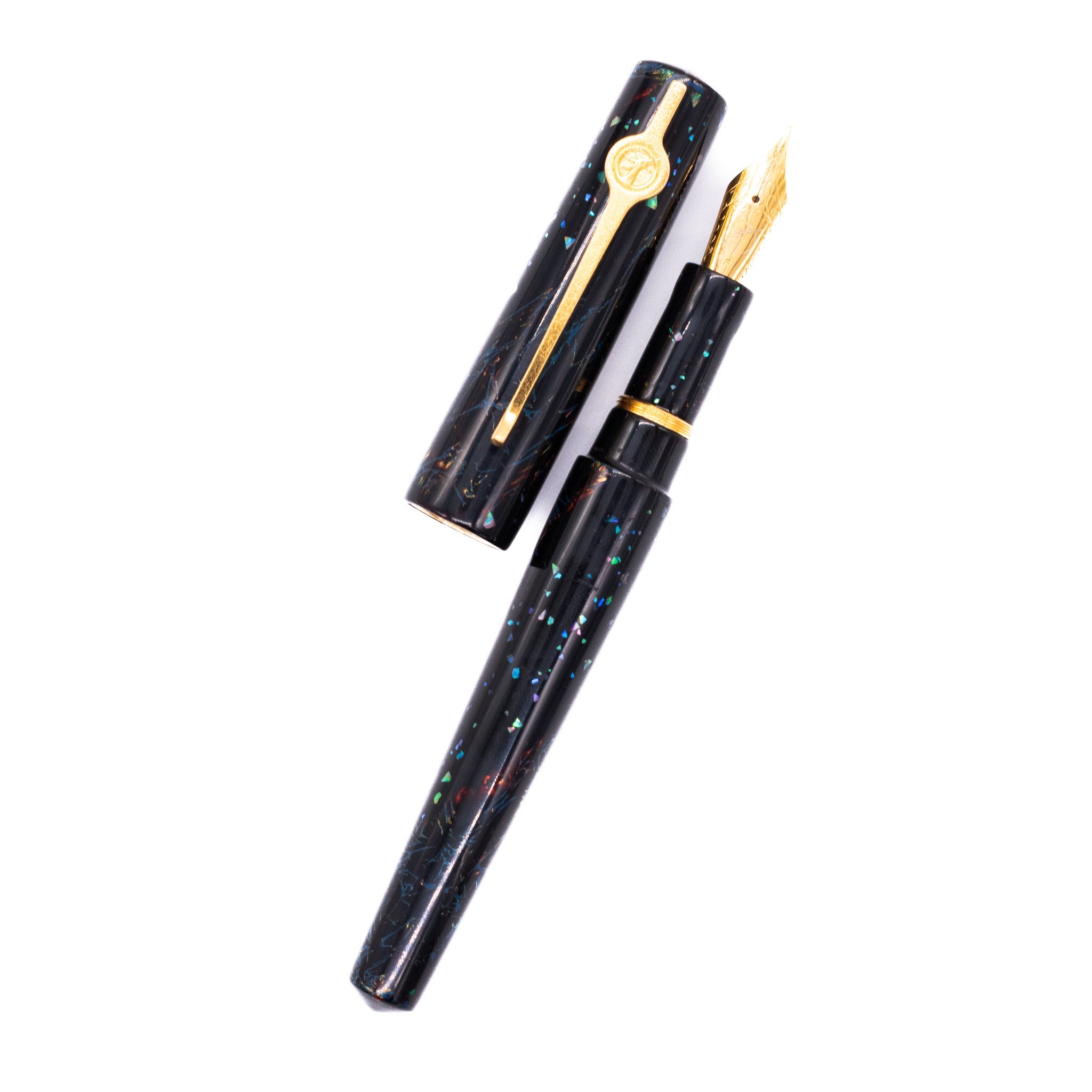 ConCoPens Traditional Vietnamese Lacquer Fountain Pen - Obsidia