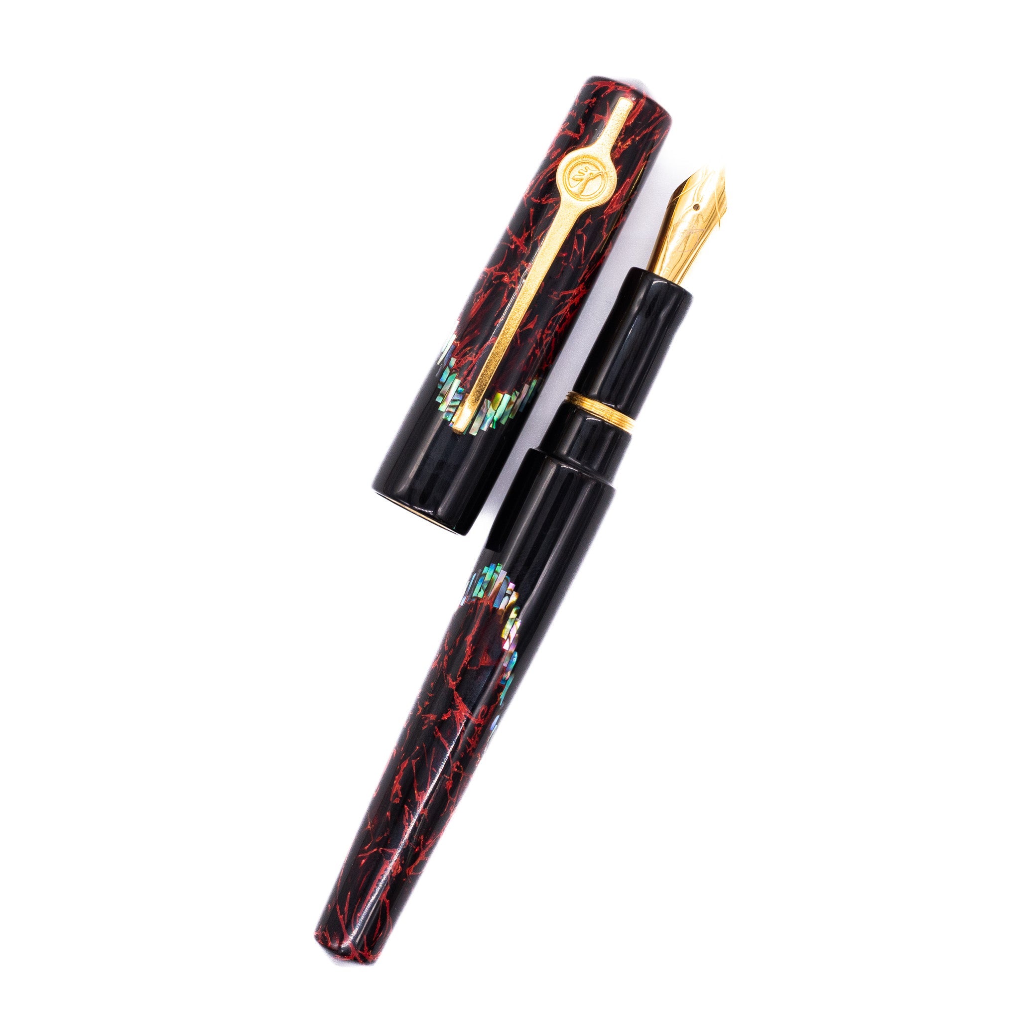ConCoPens Traditional Vietnamese Lacquer Fountain Pen - Pyre