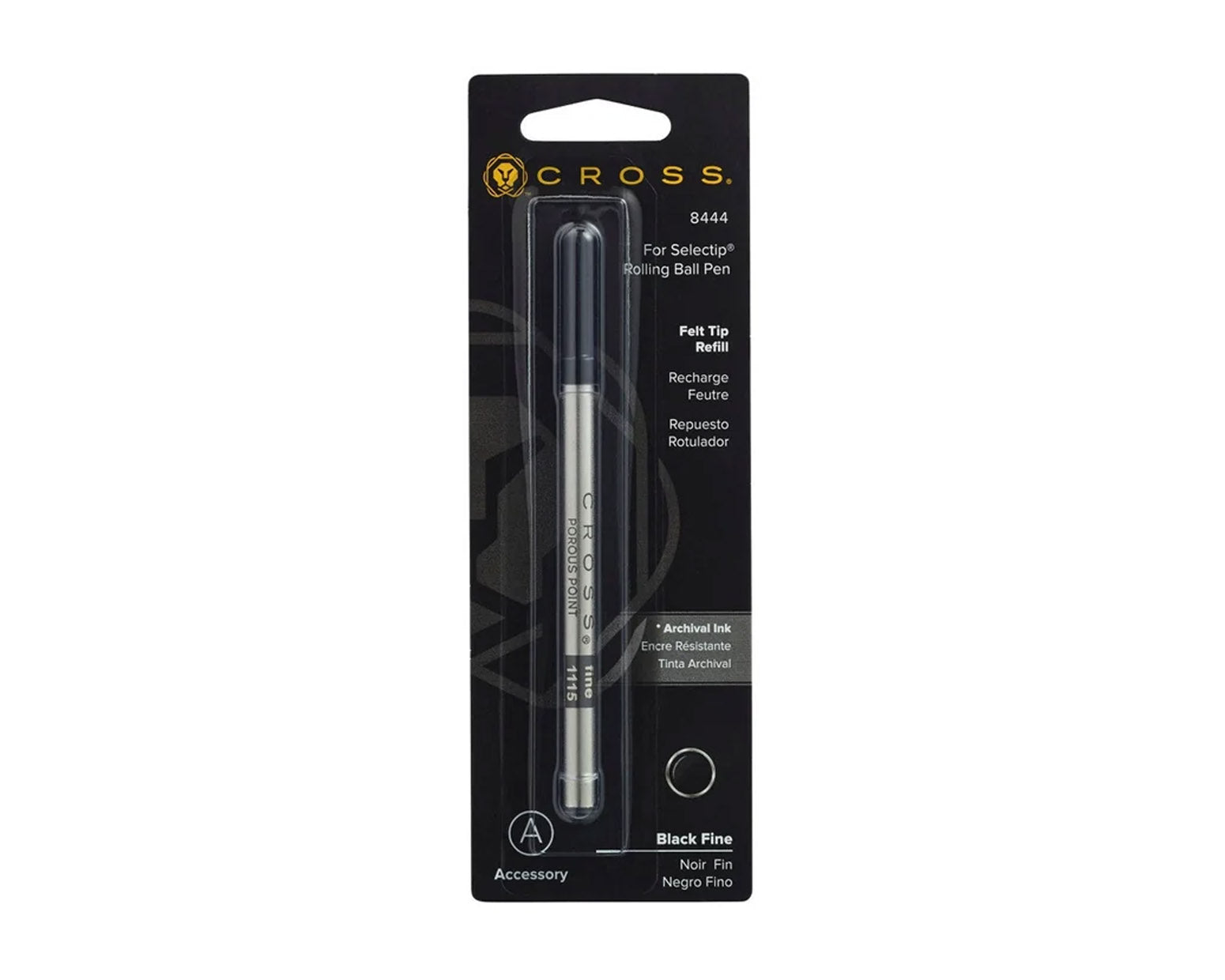Cross Porous-Point Felt Tip Refill for Selectip - Black