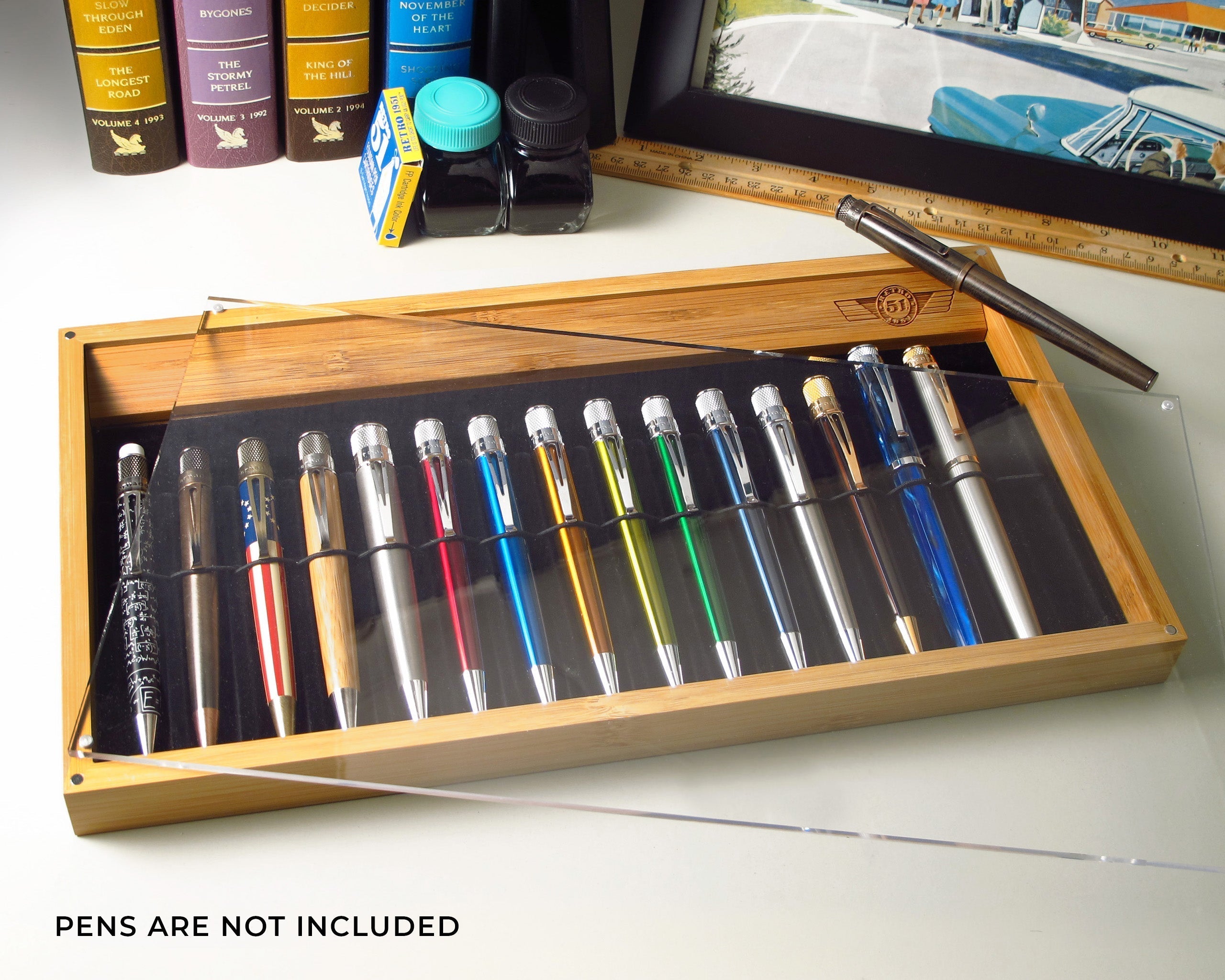Retro51 Bamboo Pen Tray Display