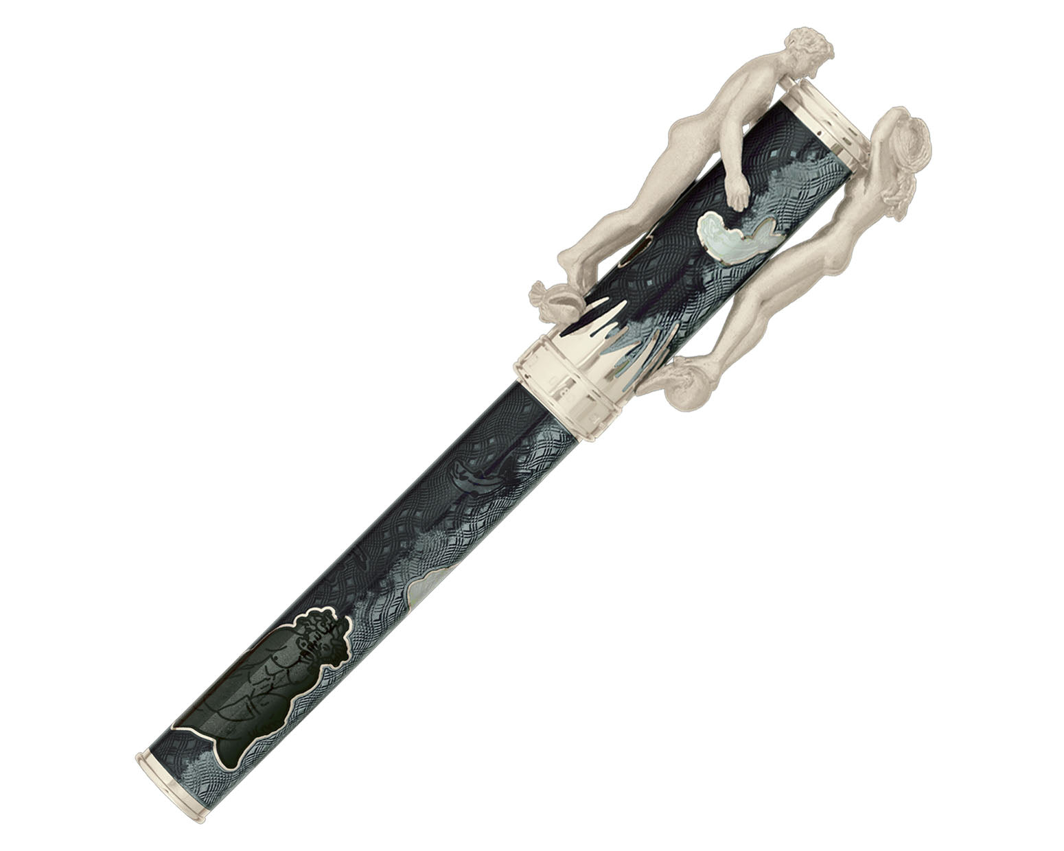 David Oscarson Carl Milles Fountain Pen - Mossy Black and Grey