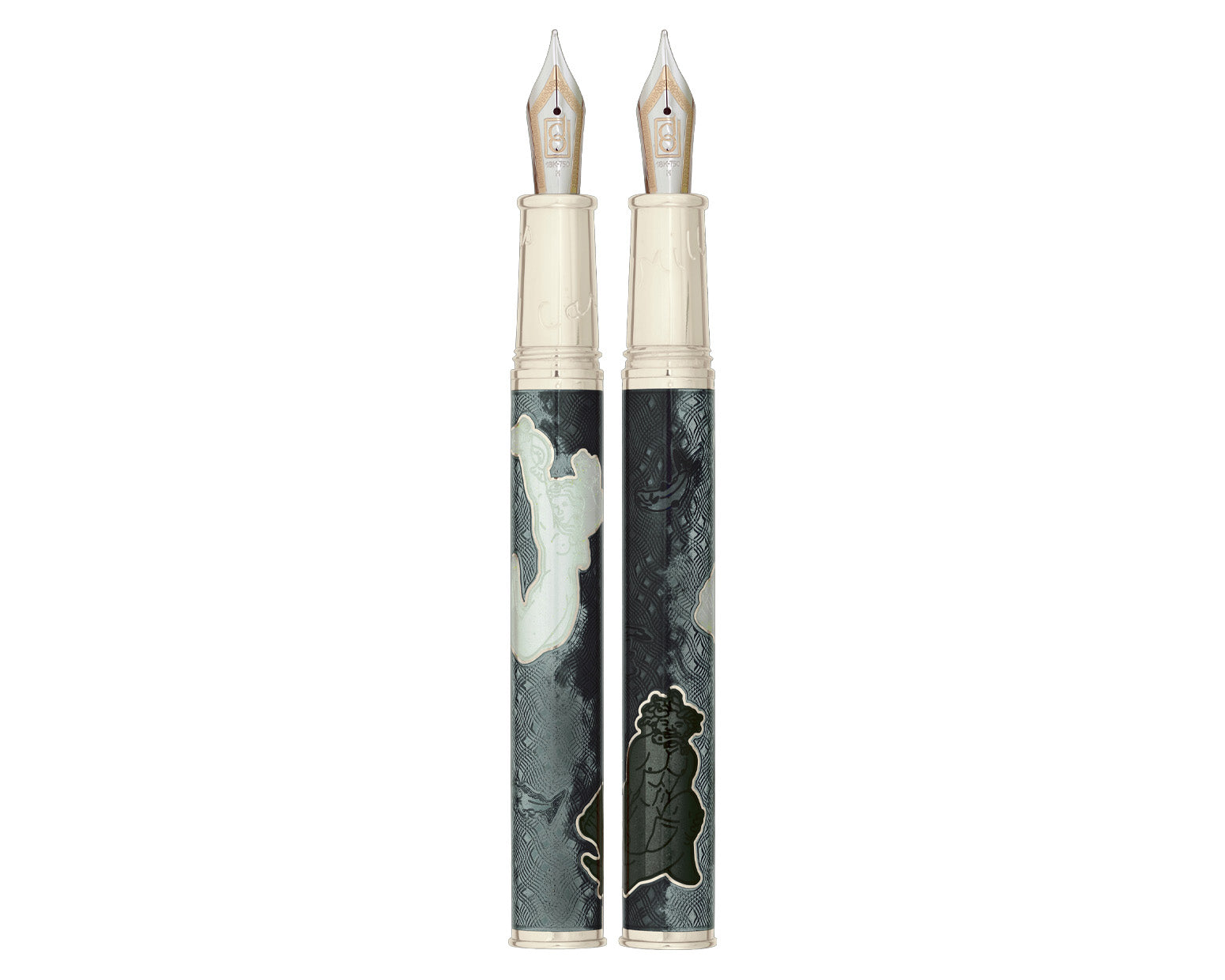 David Oscarson Carl Milles Fountain Pen - Mossy Black and Grey