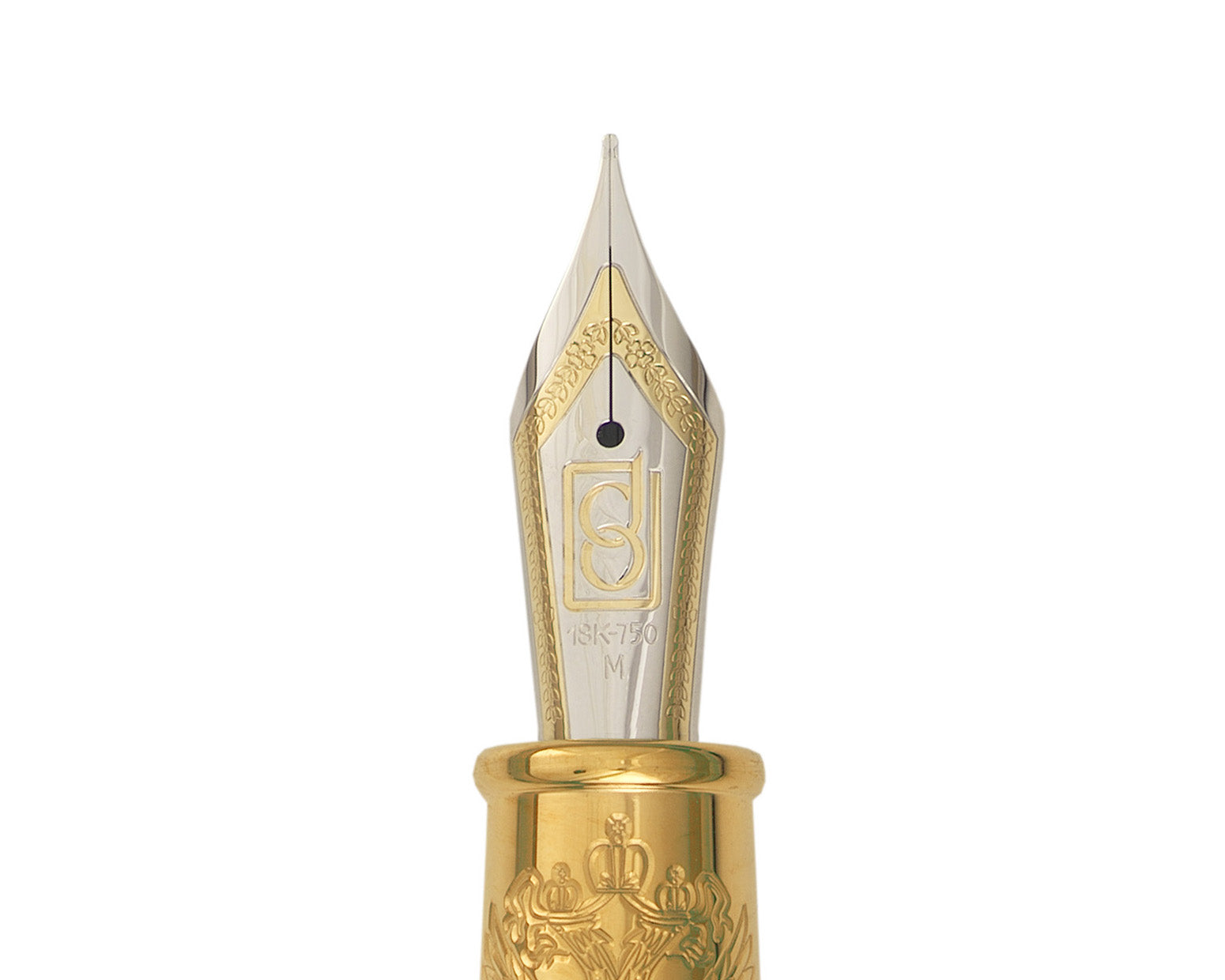 David Oscarson Russian Imperial Fountain Pen - Emerald with Gold Vermeil