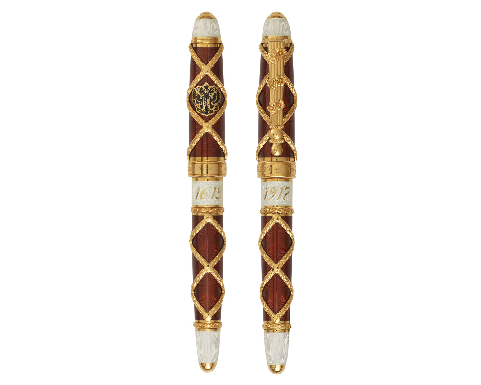 David Oscarson Russian Imperial Fountain Pen - Ruby with Gold Vermeil
