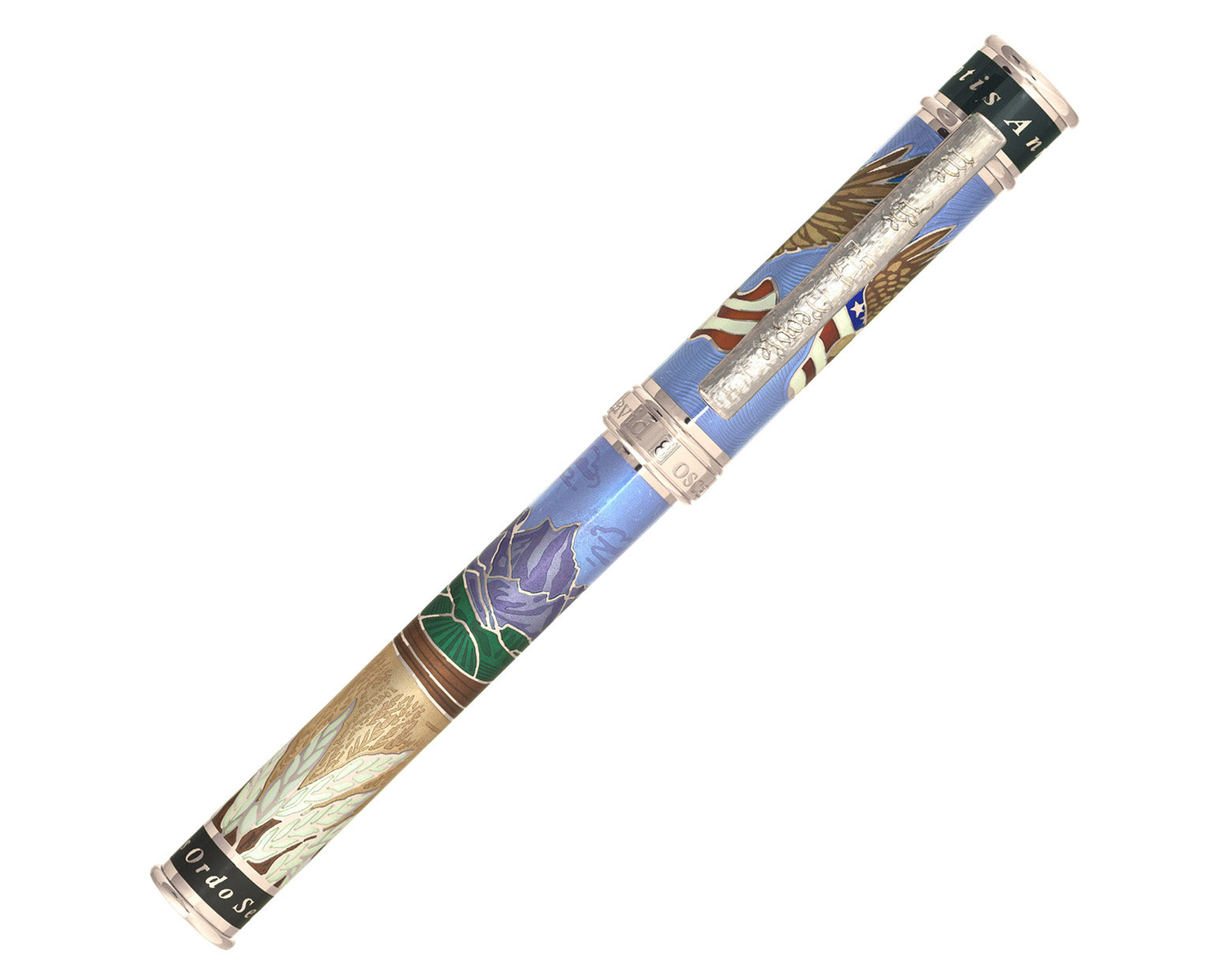 David Oscarson America The Beautiful Fountain Pen - Azure Blue