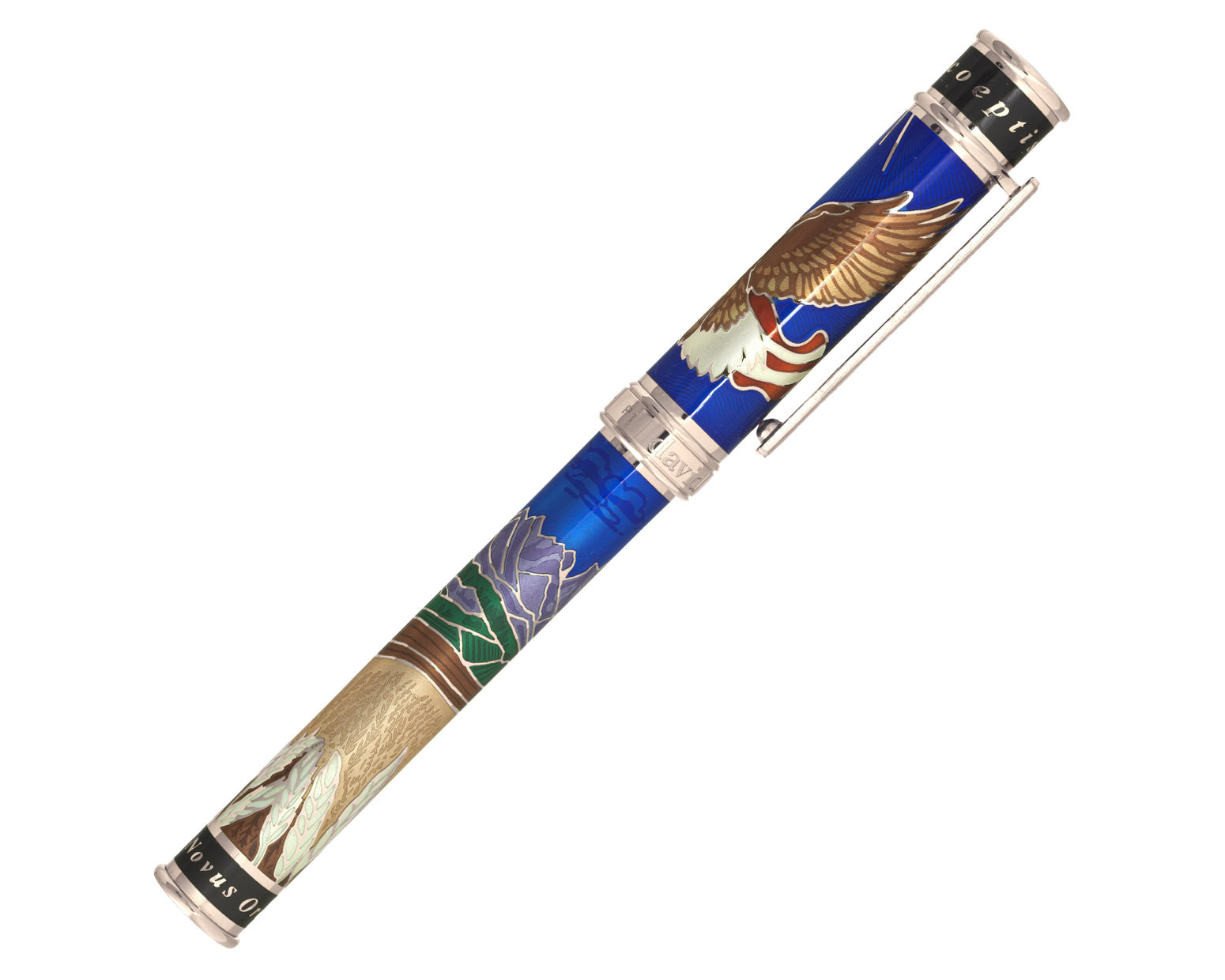 David Oscarson America The Beautiful Fountain Pen - Sapphire Blue