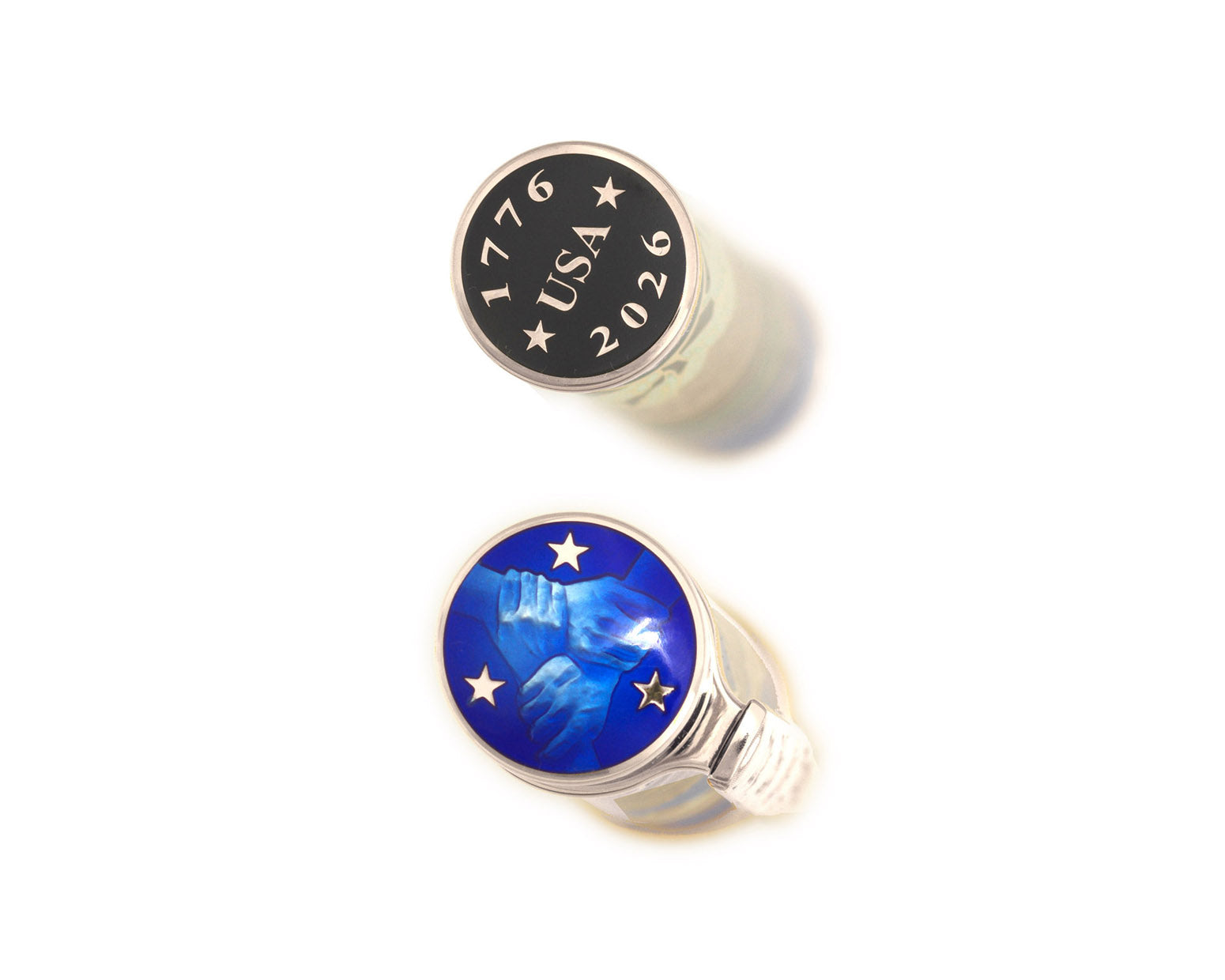 David Oscarson America The Beautiful Fountain Pen - Sapphire Blue