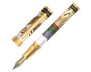 David Oscarson America The Beautiful Fountain Pen - Pearl White with Gold Vermeil