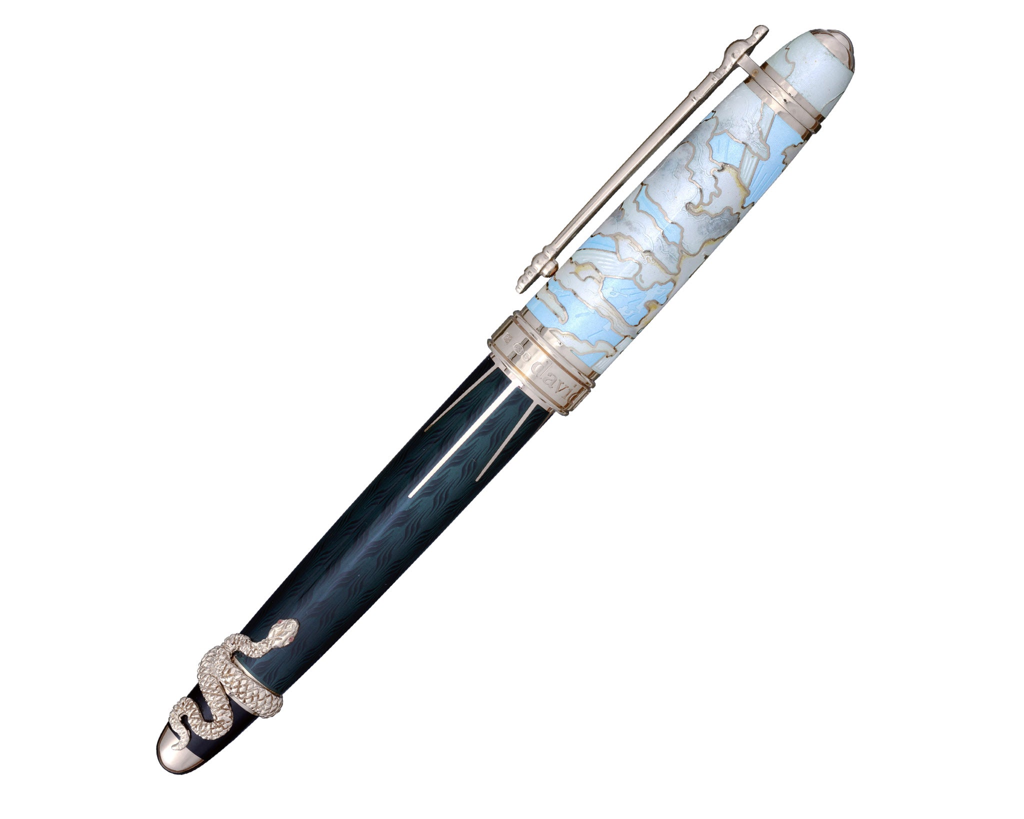 David Oscarson Deus Regit Fountain - Azure Blue/Mossy Black