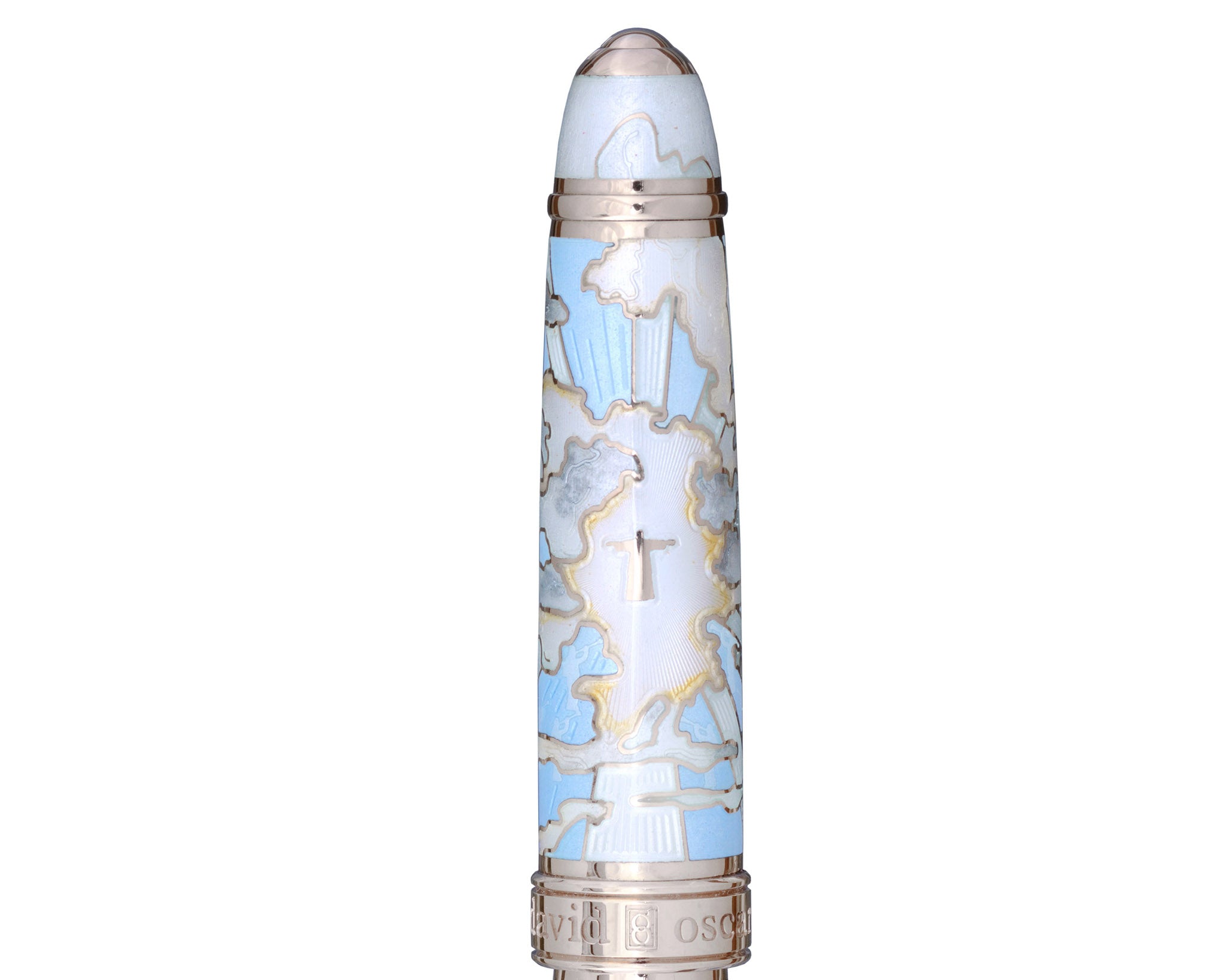 David Oscarson Deus Regit Fountain - Azure Blue/Mossy Black