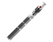 David Oscarson Rosetta Stone Rollerball Pen - Translucent Grey, Opaque Black, & Red Hard Enamel