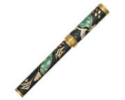 David Oscarson Sea Turtle Rollerball Pen - Mossy Black & Teal with Gold Vermeil