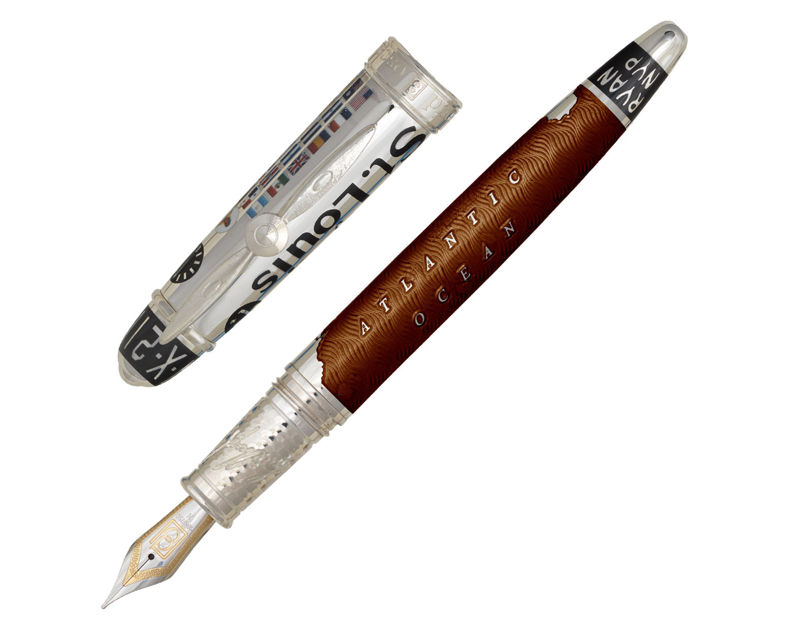 David Oscarson Spirit of St. Louis Fountain Pen - Liquid Coffee