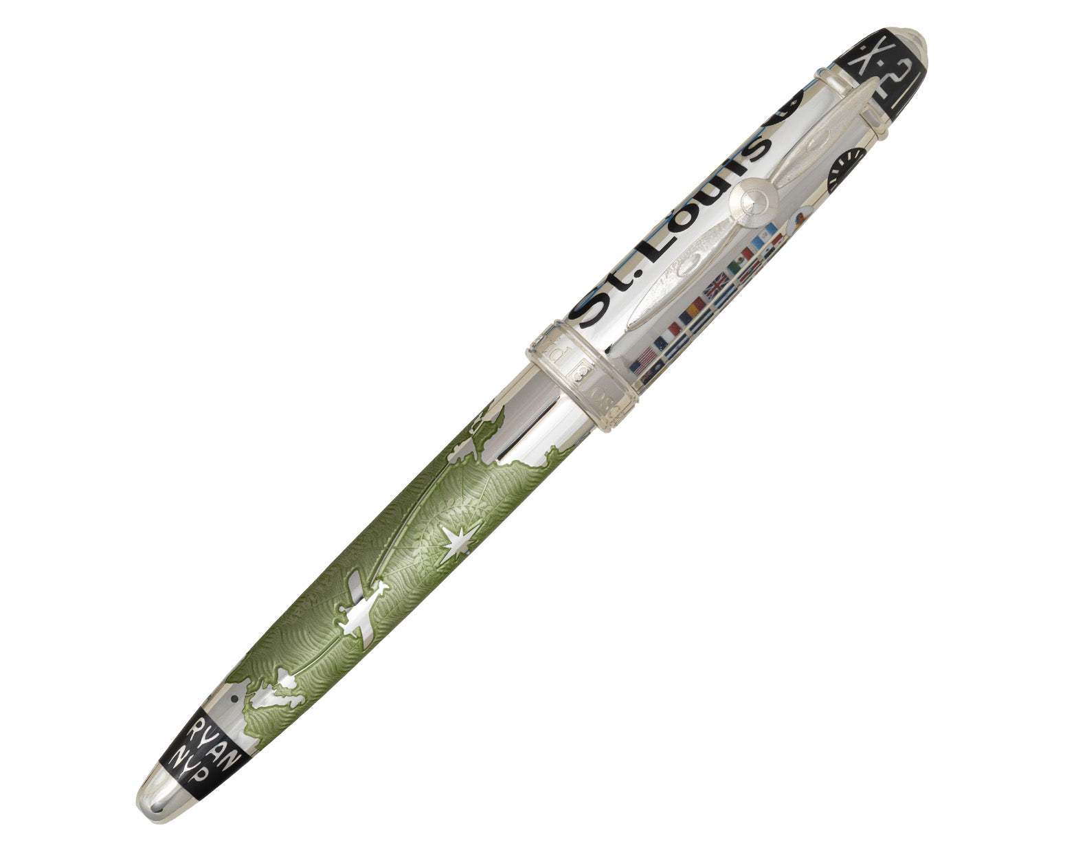 David Oscarson Spirit of St. Louis Fountain Pen - Seafoam Green