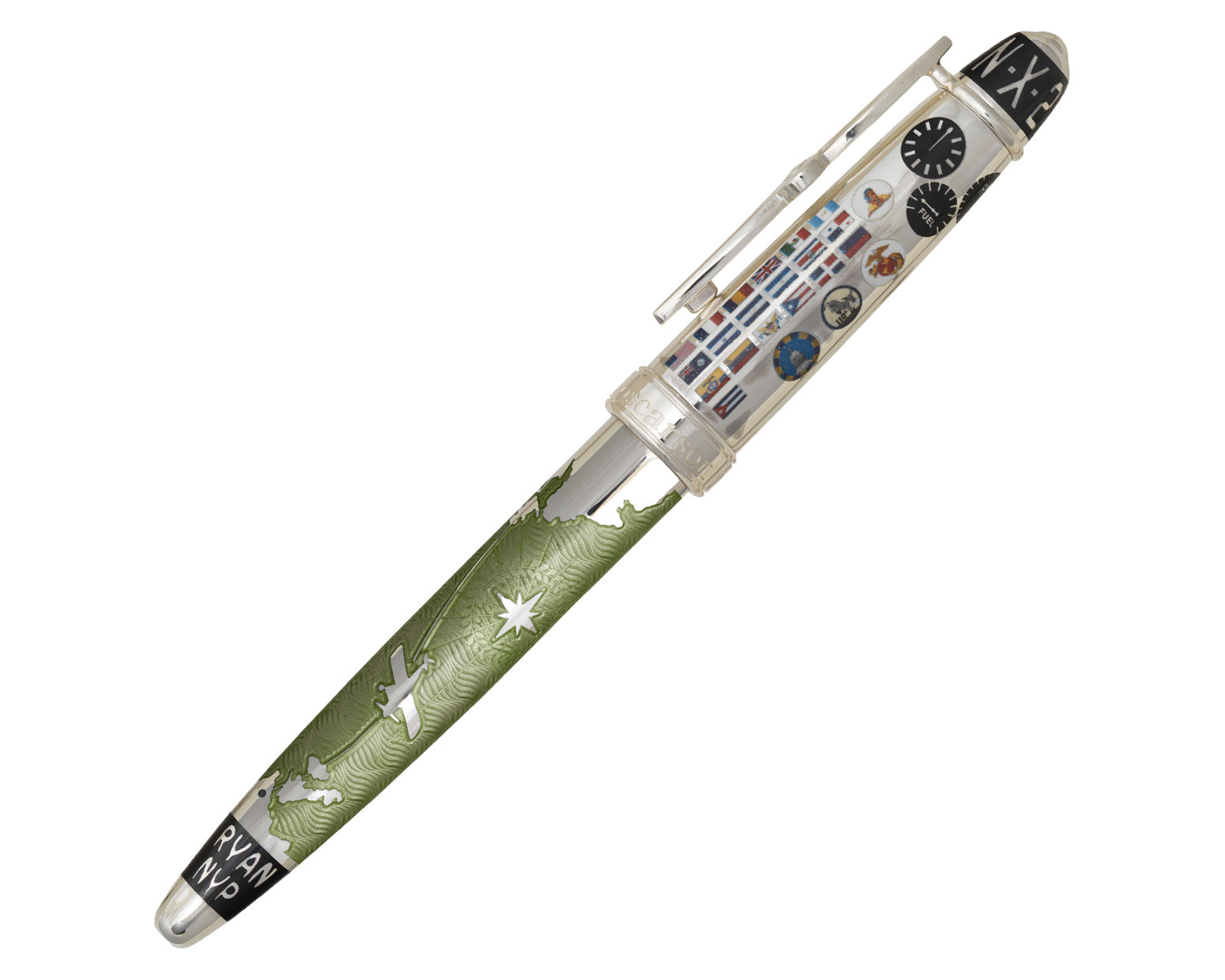 David Oscarson Spirit of St. Louis Fountain Pen - Seafoam Green