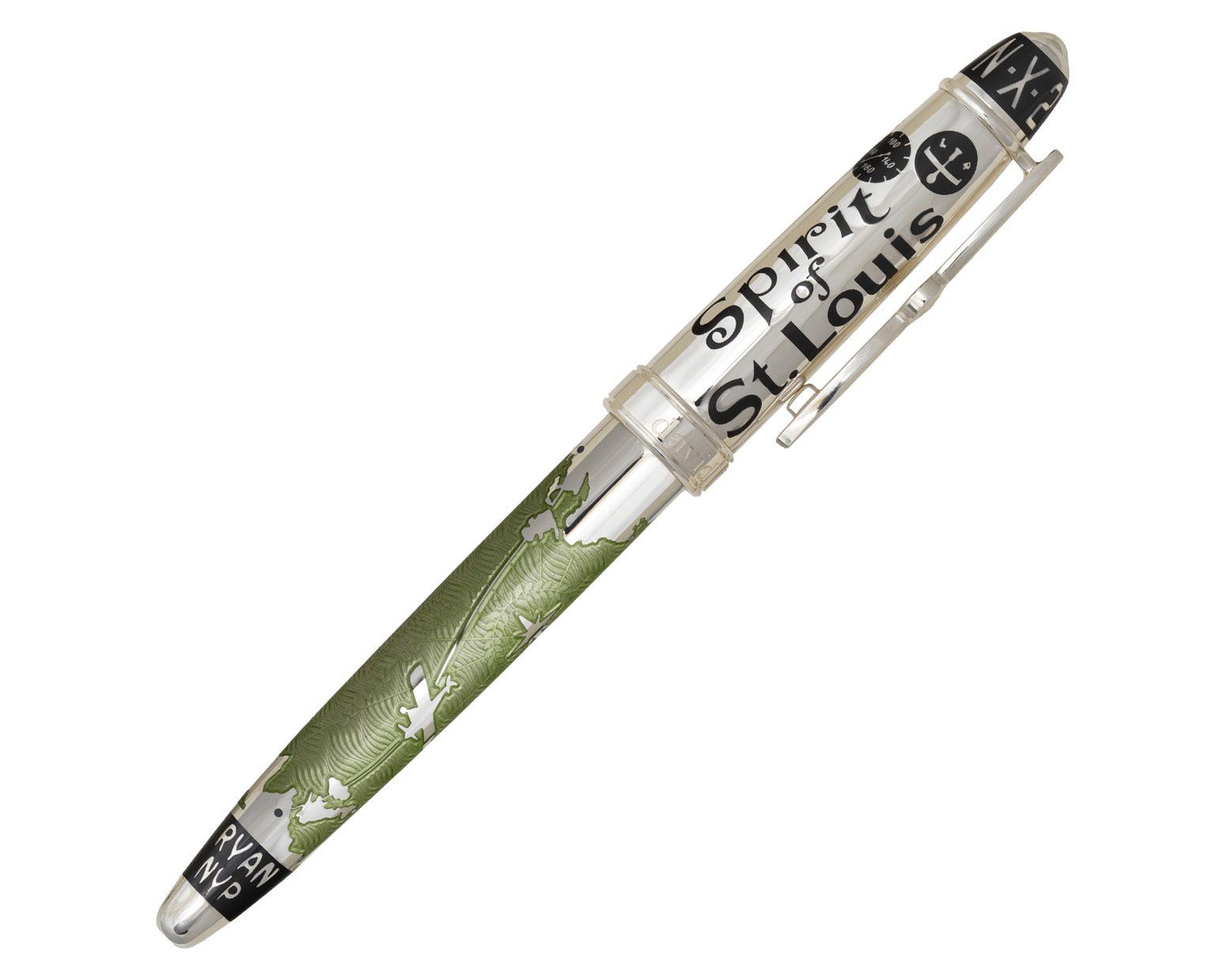 David Oscarson Spirit of St. Louis Fountain Pen - Seafoam Green