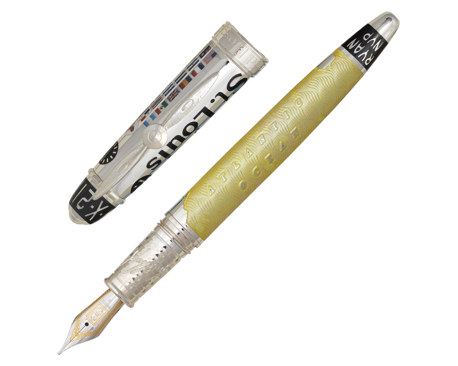 David Oscarson Spirit of St. Louis Fountain Pen - Sunburst