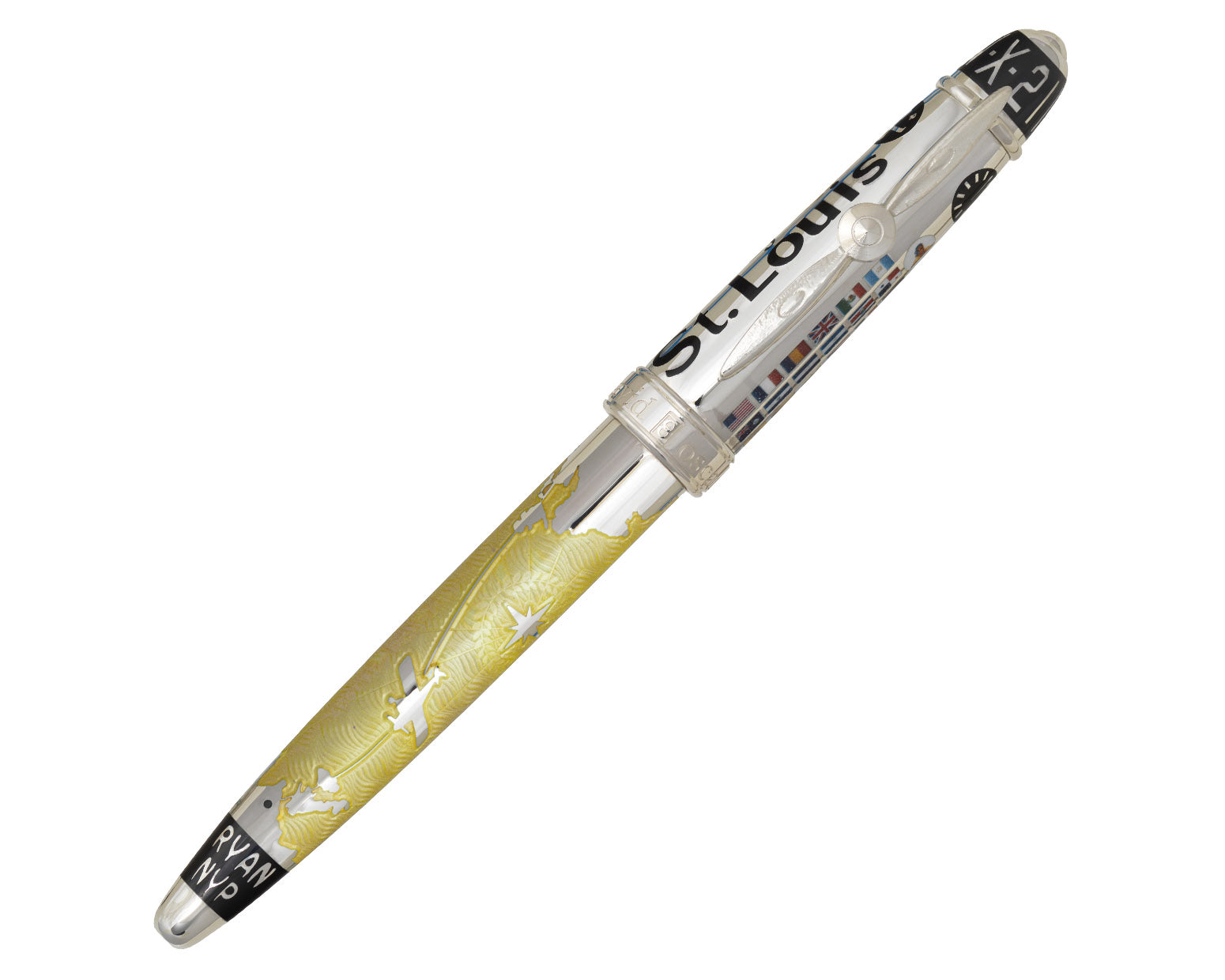 David Oscarson Spirit of St. Louis Fountain Pen - Sunburst