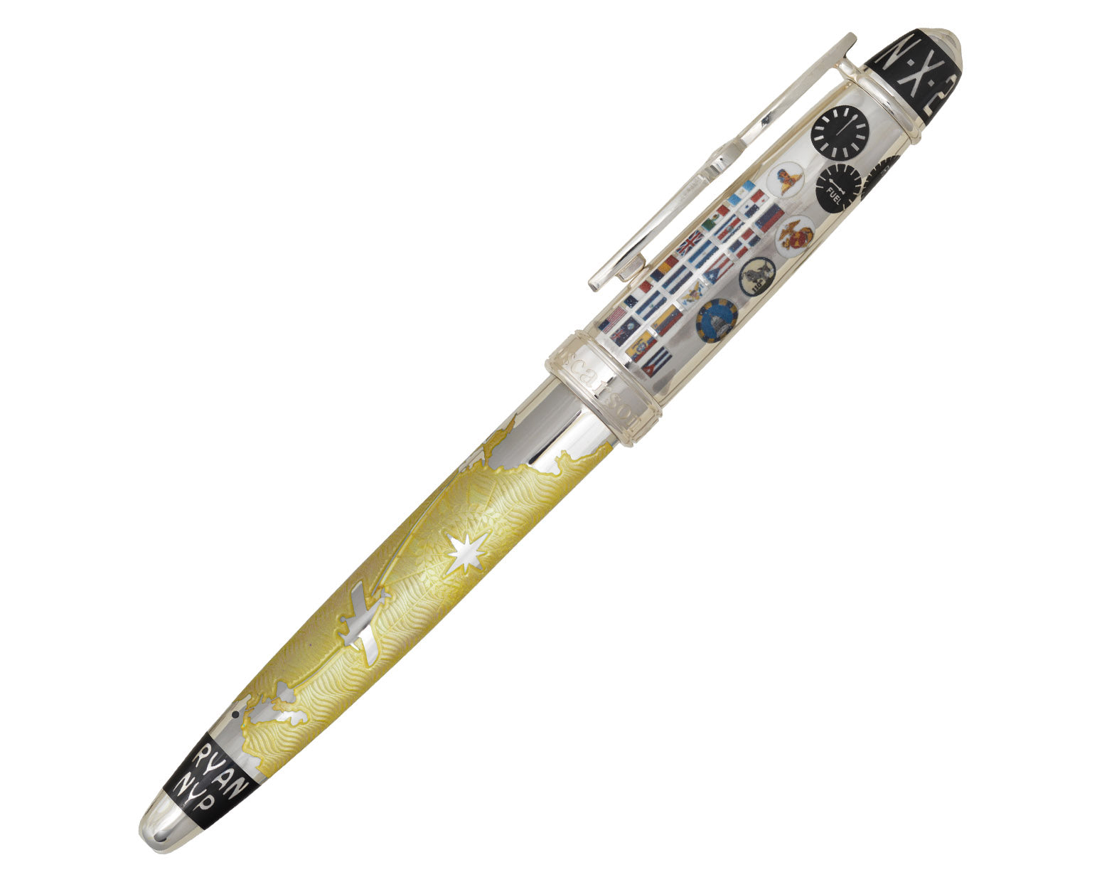 David Oscarson Spirit of St. Louis Fountain Pen - Sunburst