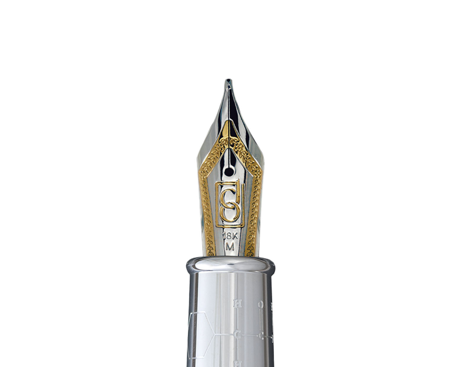 David Oscarson Alexander Fleming Fountain Pen - Translucent Black & White Hard Enamel