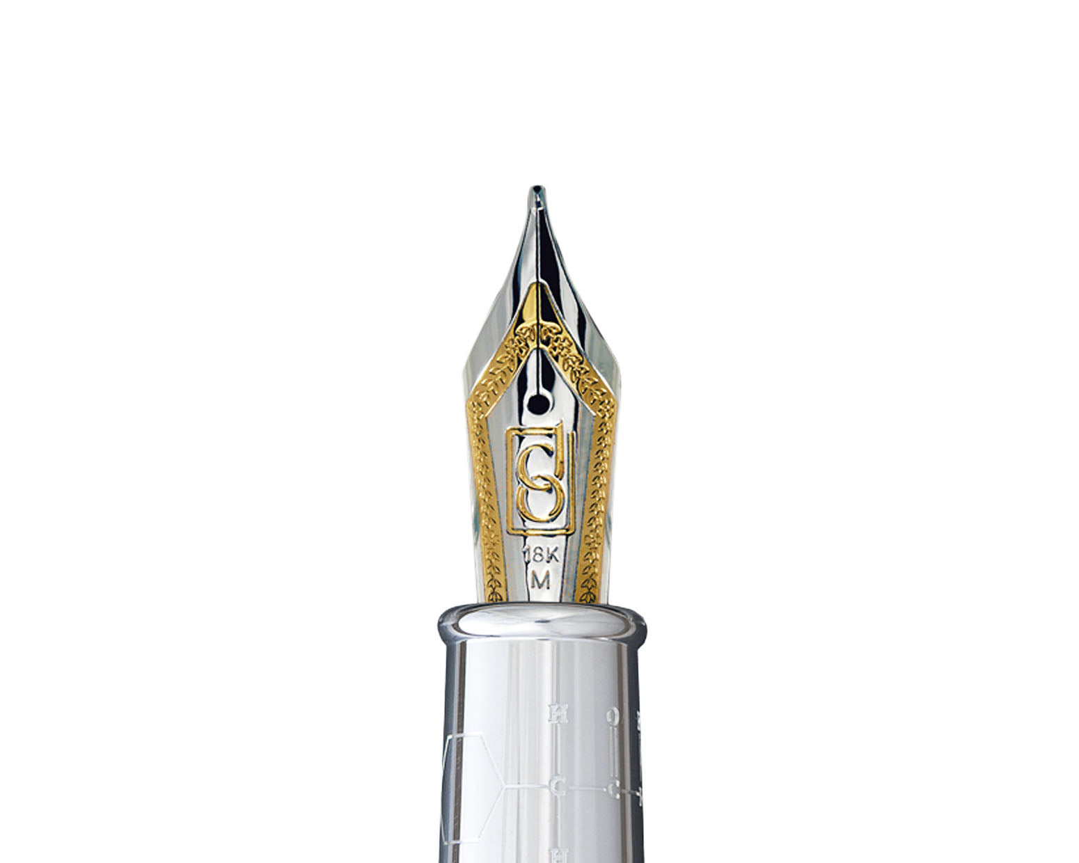 David Oscarson Alexander Fleming Fountain Pen - Translucent Orange & White Hard Enamel