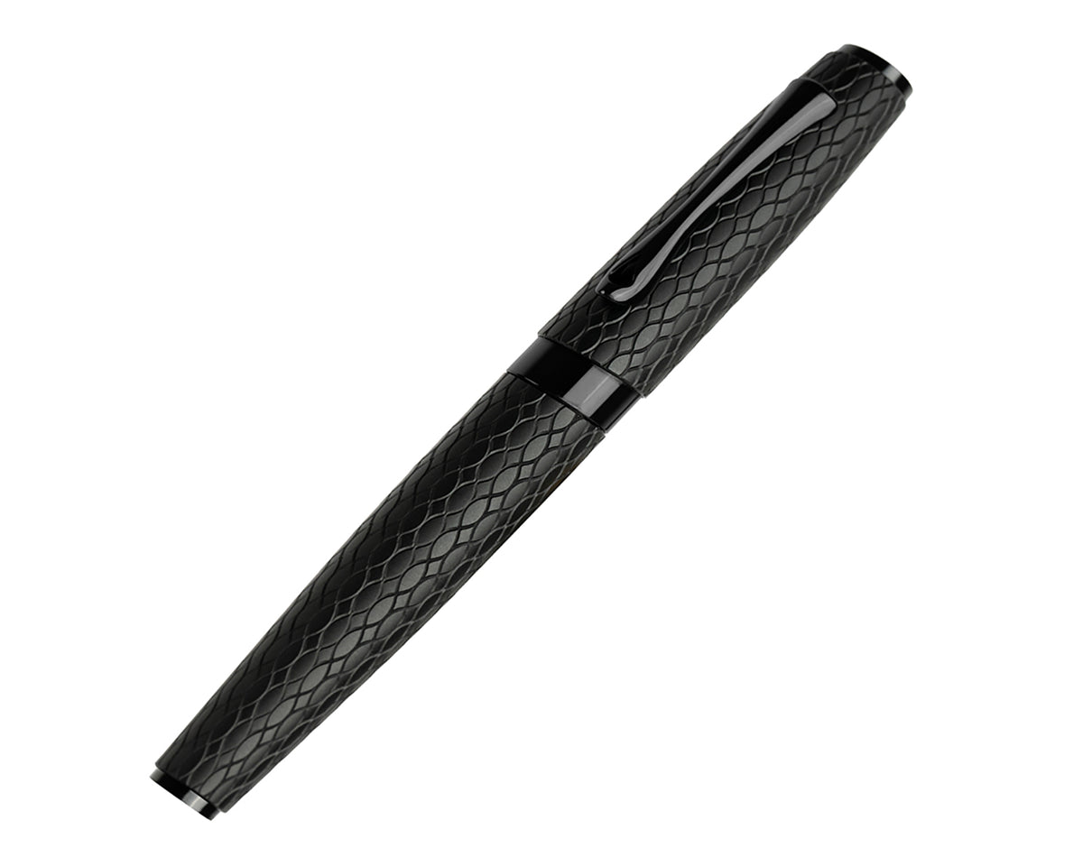Diplomat Cobra Matte Black Guilloche Fountain Pen
