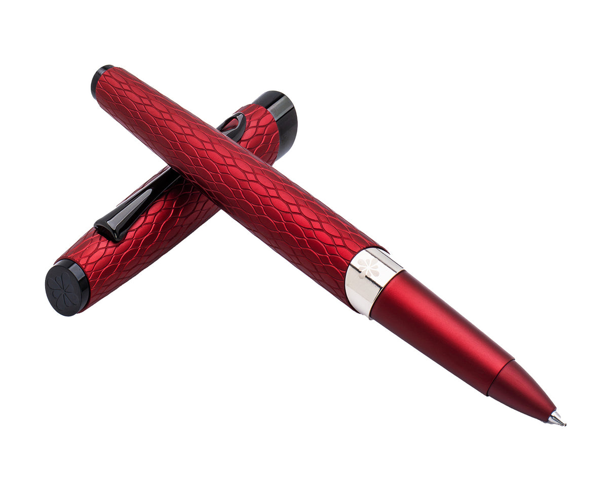 Diplomat Cobra Burgundy Red Guilloche Rollerball Pen