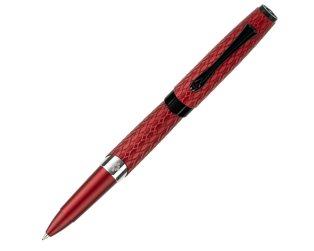 Diplomat Cobra Burgundy Red Guilloche Rollerball Pen