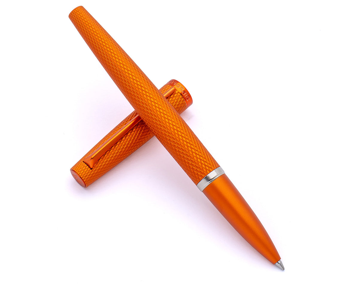 Diplomat Viper Orange Guilloche Rollerball Pen